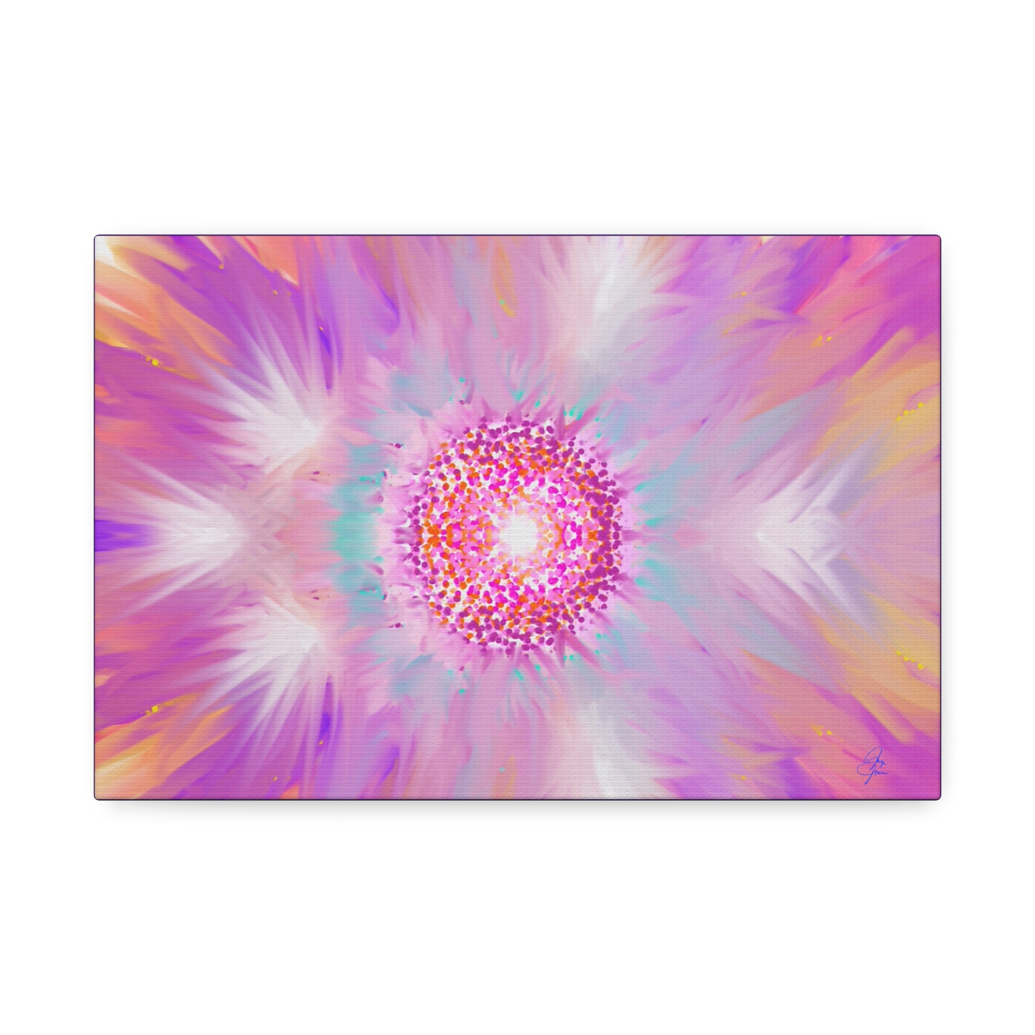 Pink Mandala Abstract Canvas - Stretched 1.5" Wall Art