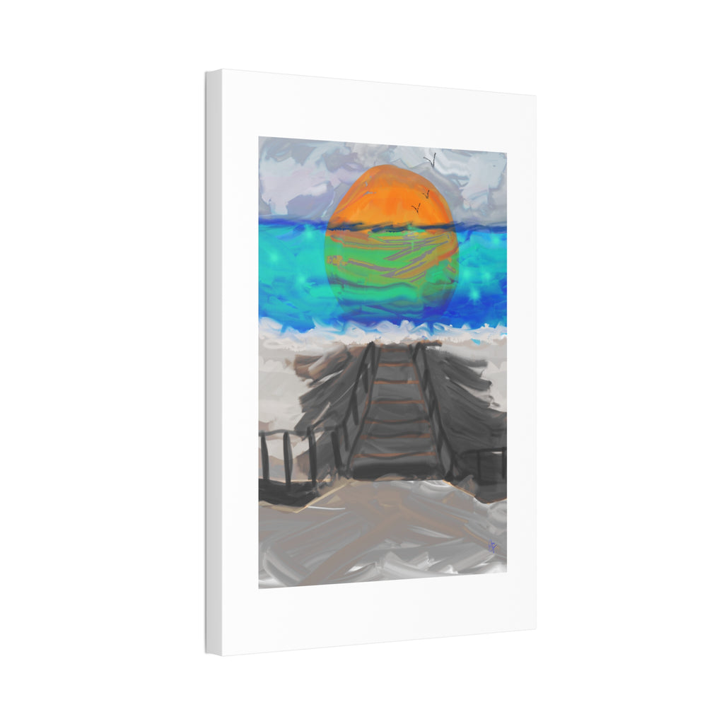 Sunset Beach Canvas Art – Stretched Wall Print