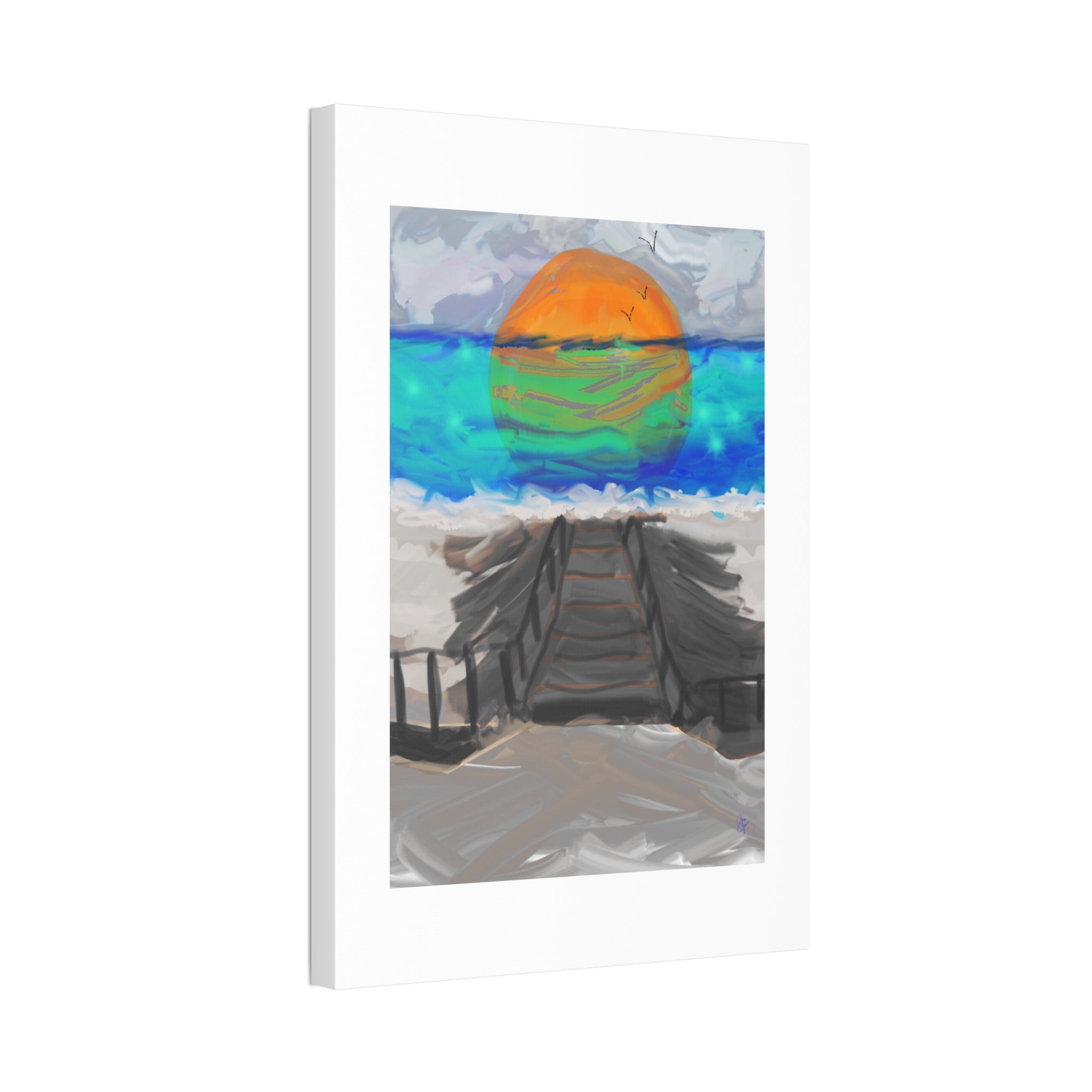 Sunset Beach Canvas Art – Stretched Wall Print