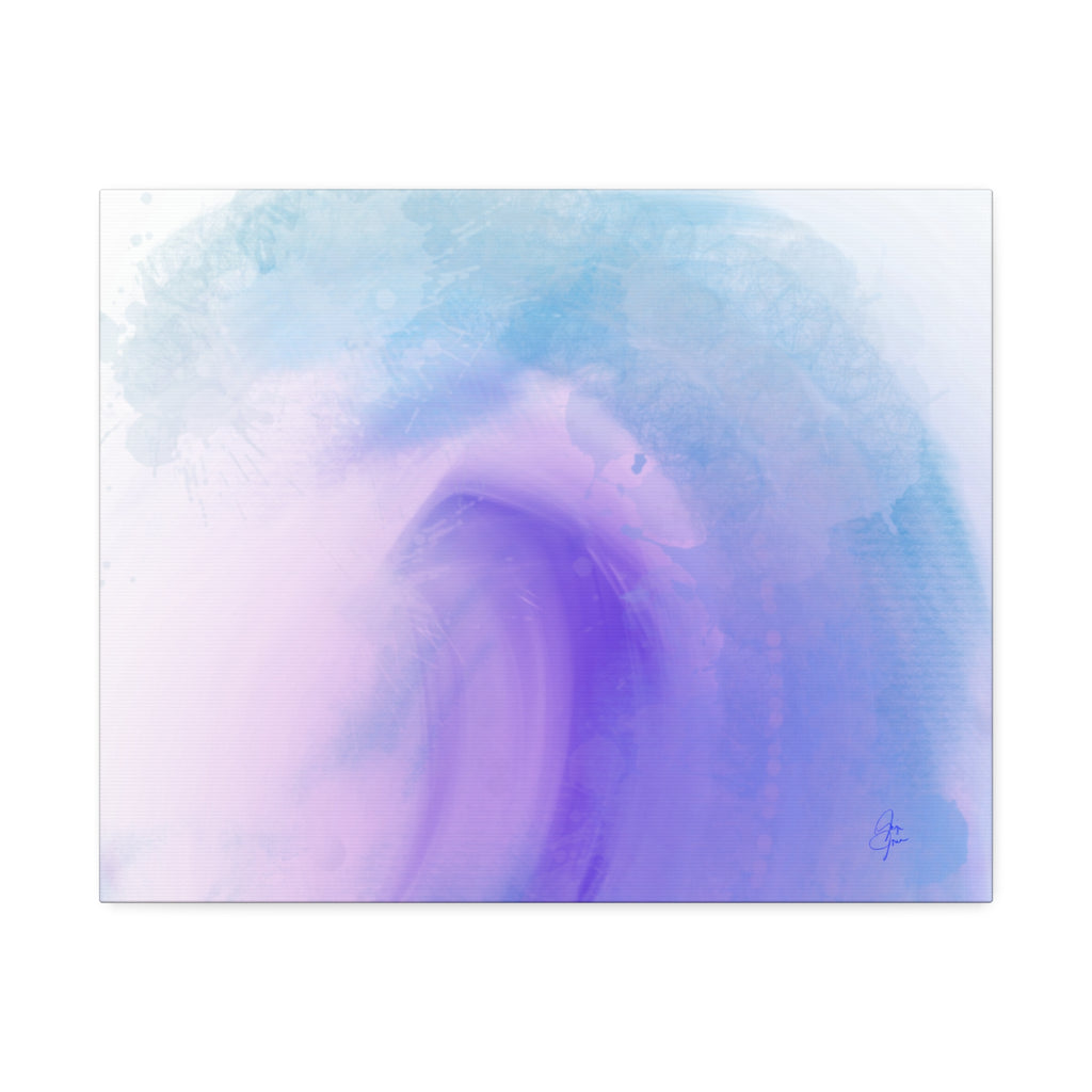 Abstract Lavender Wave Canvas Print — Stretched 1.5"