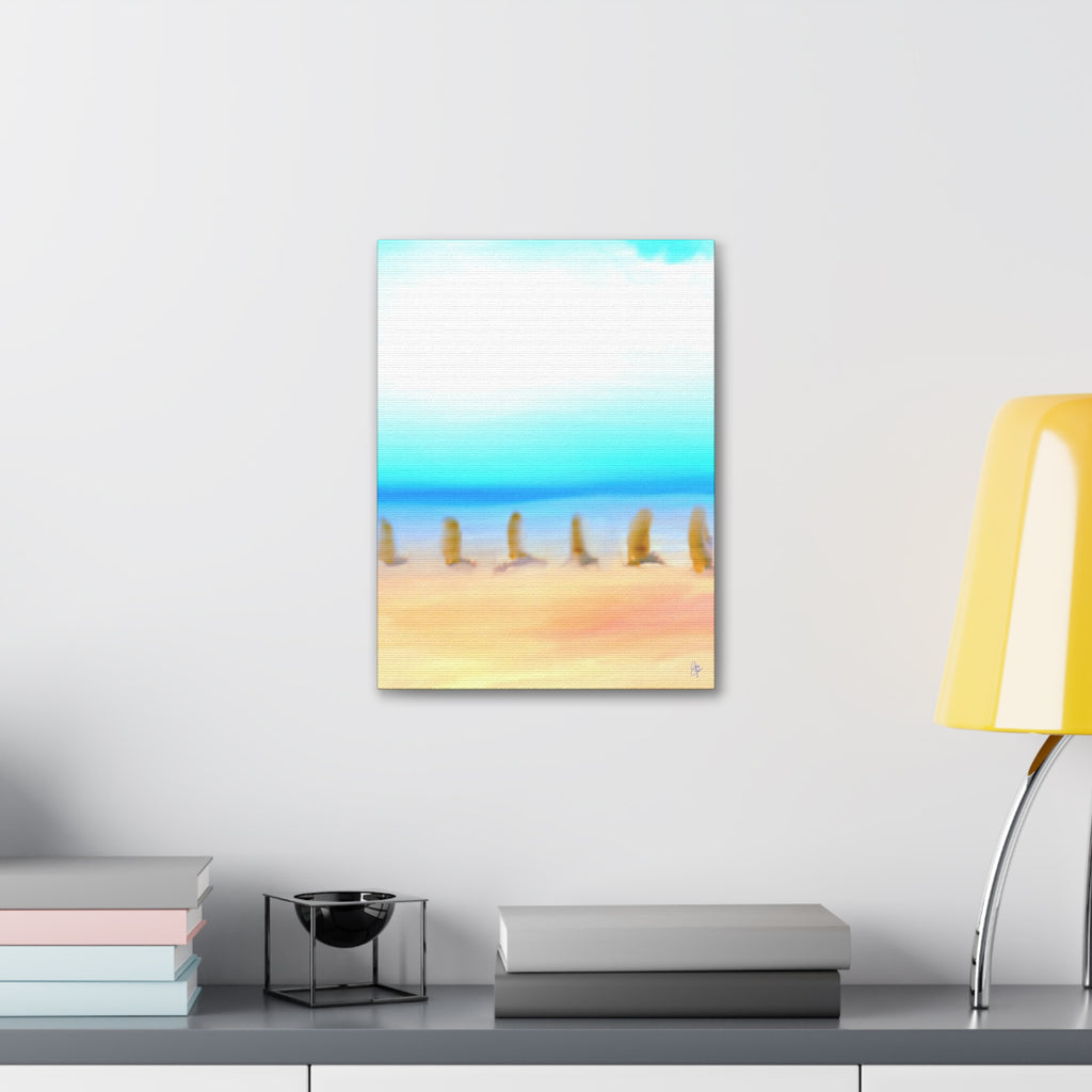 Coastal Sunrise Beach Canvas — Stretched 1.5" Seascape Wall Art