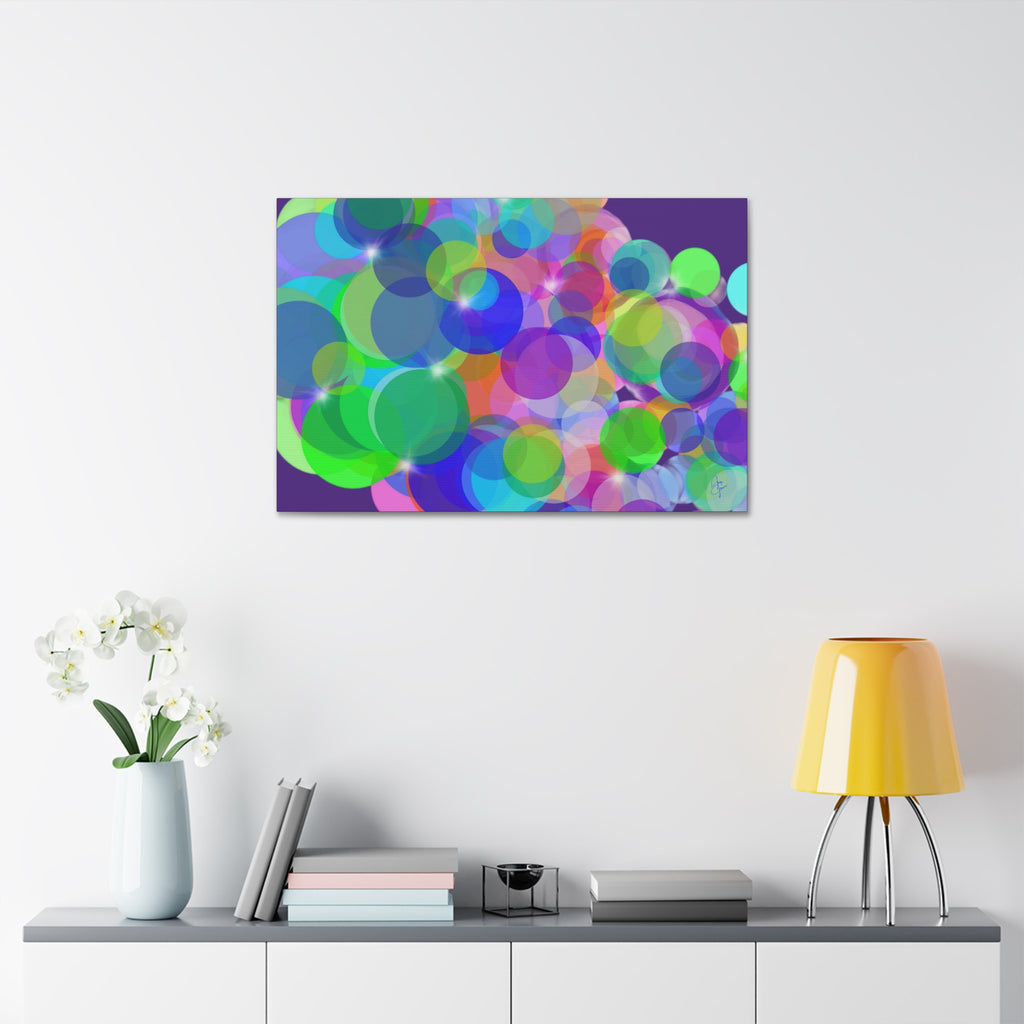 Abstract Colorful Bokeh Canvas Print — Vibrant Stretched Wall Art