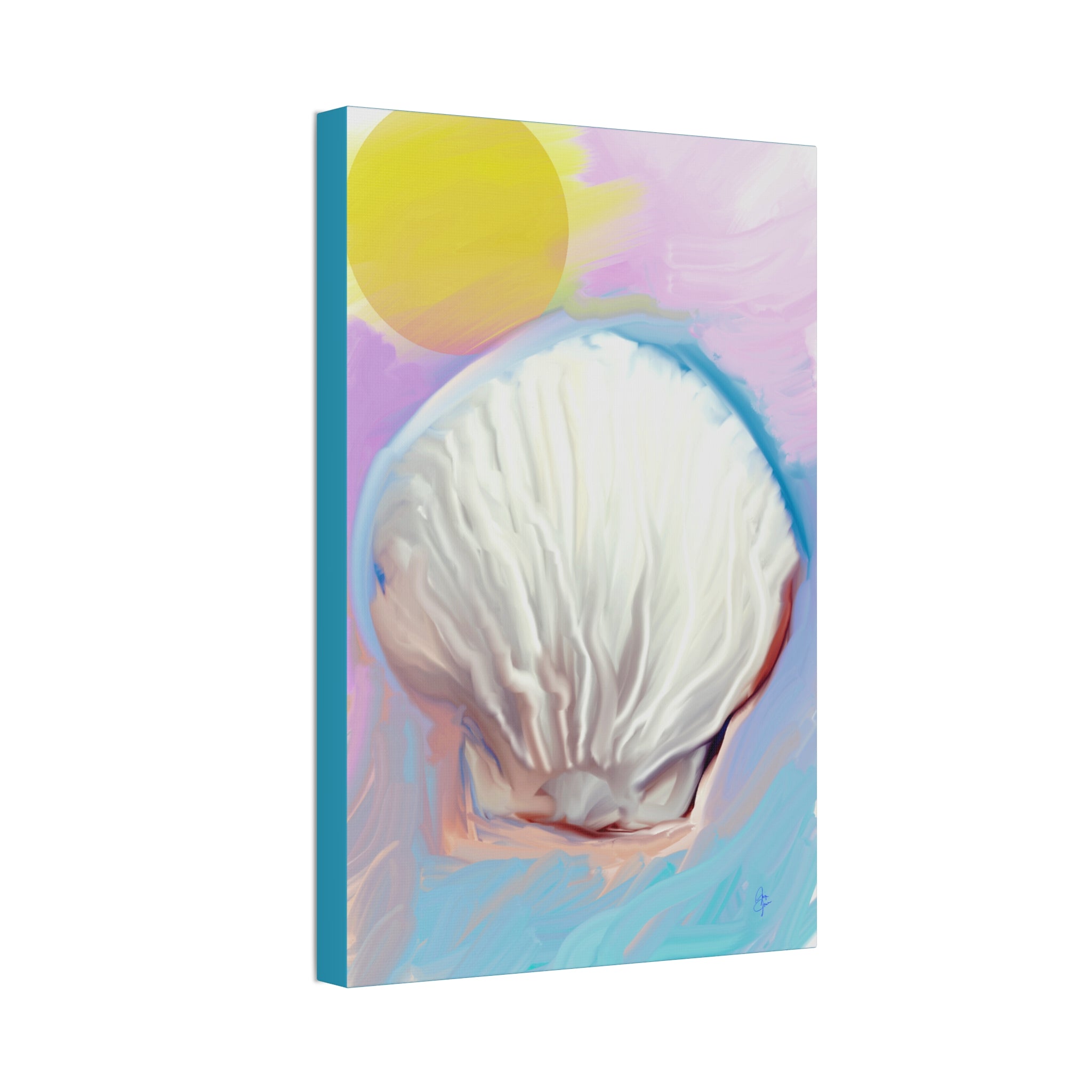 Seashell Dream Canvas Stretch — Pastel Beach Wall Art (1.5" Stretched)