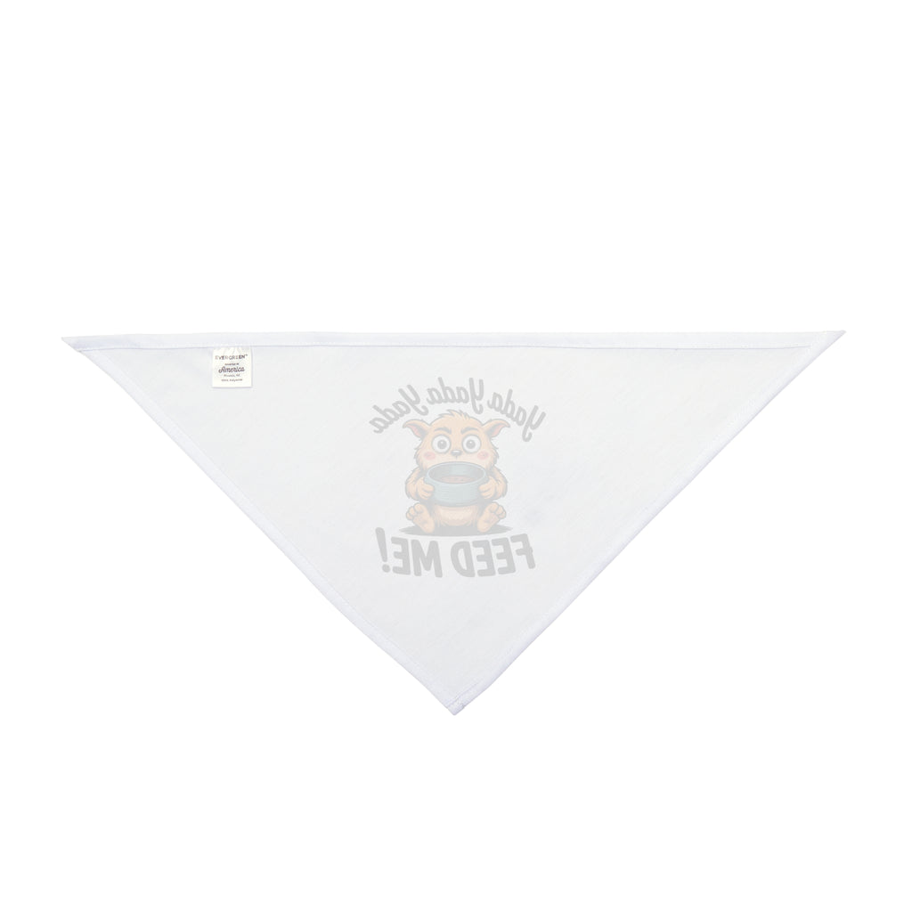 Cute Cartoon Pet Bandana – Yada Yada Yada, Feed Me! - Ideal for Dog Lovers and Pet Celebrations