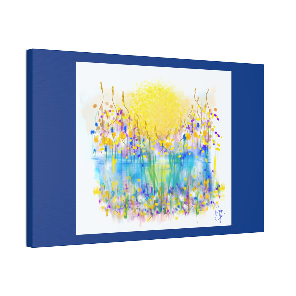 Sunburst Meadow Canvas Print — Vibrant Floral Wall Art