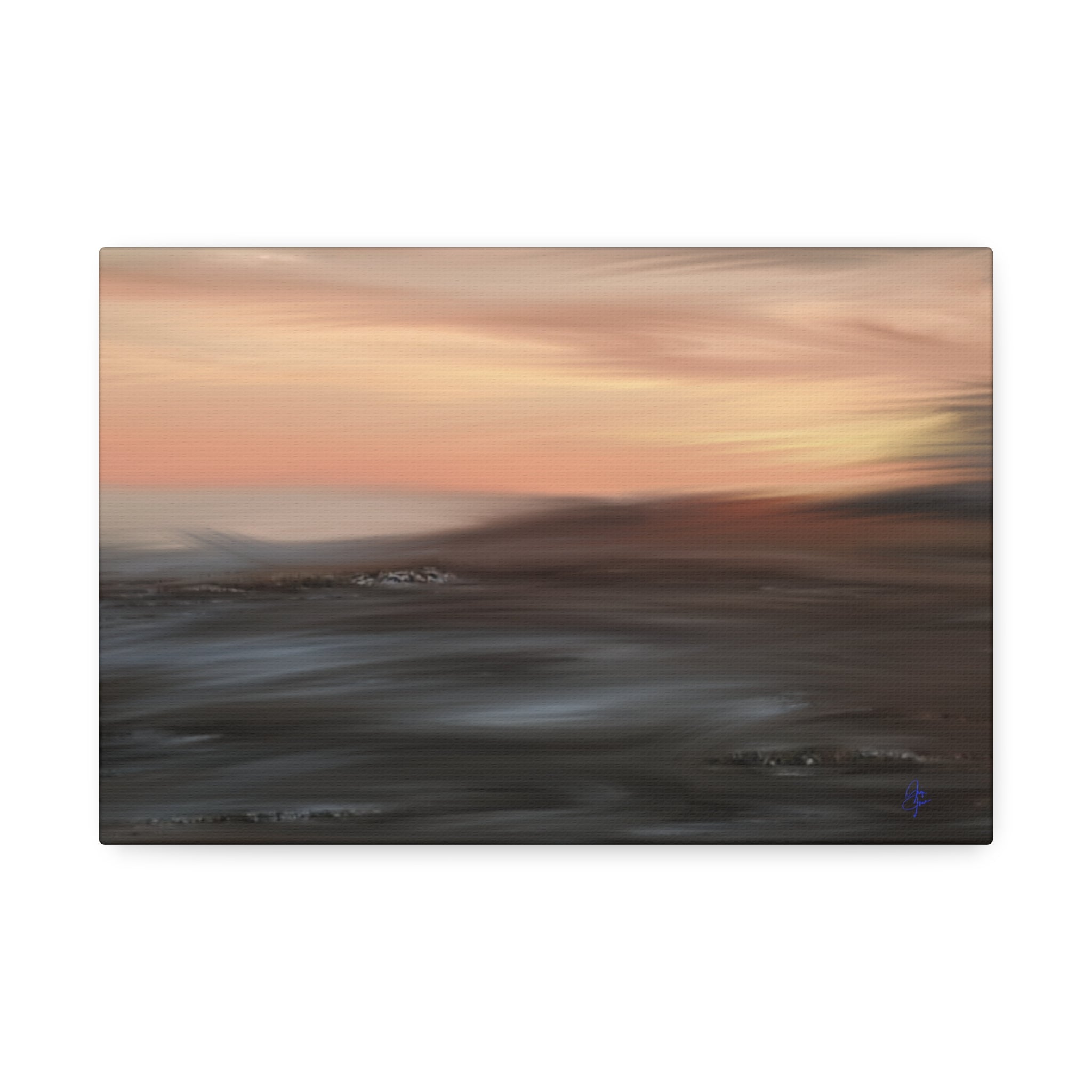 Sunset Blur Seascape Canvas Print — Abstract Coastal Wall Art