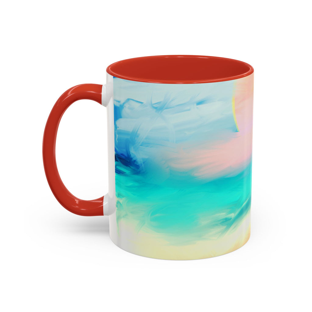 Beach Sunrise Accent Coffee Mug — Tropical Ocean Scene 11/15oz