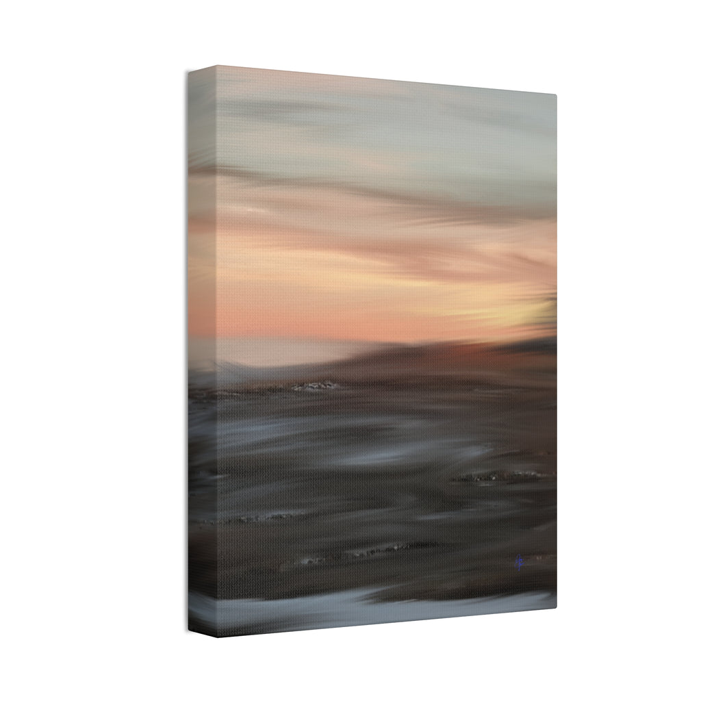 Sunset Blur Seascape Canvas Print — Abstract Coastal Wall Art