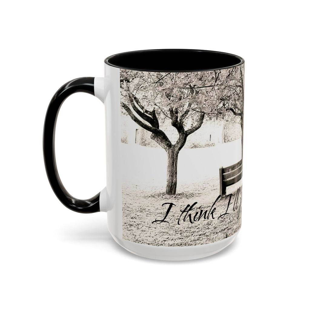Conversation Bench Coffee Mug — 'I'll Join the Conversation' Accent Ceramic Mug