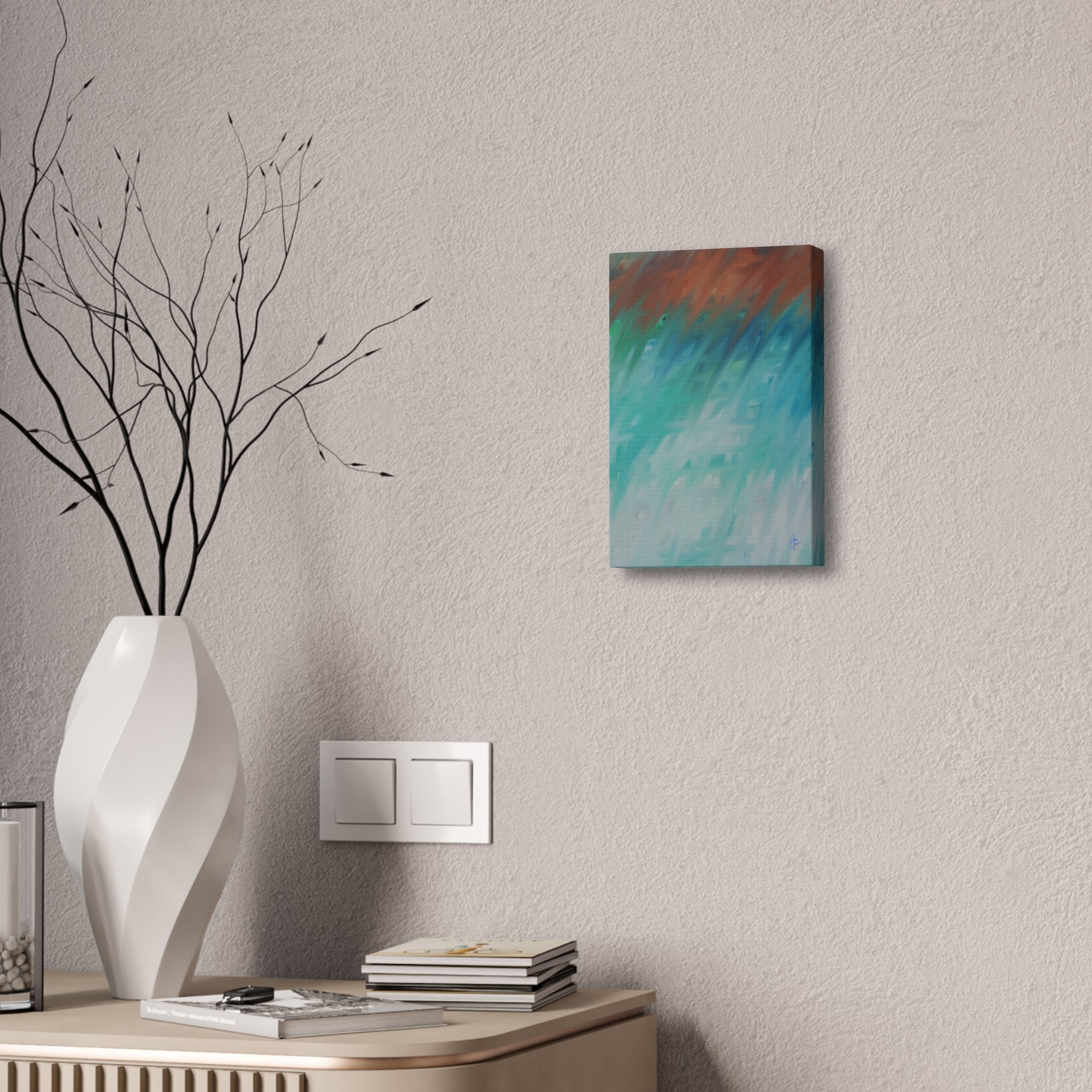 Ocean Breeze Abstract Canvas - Stretched 1.5" Wall Art