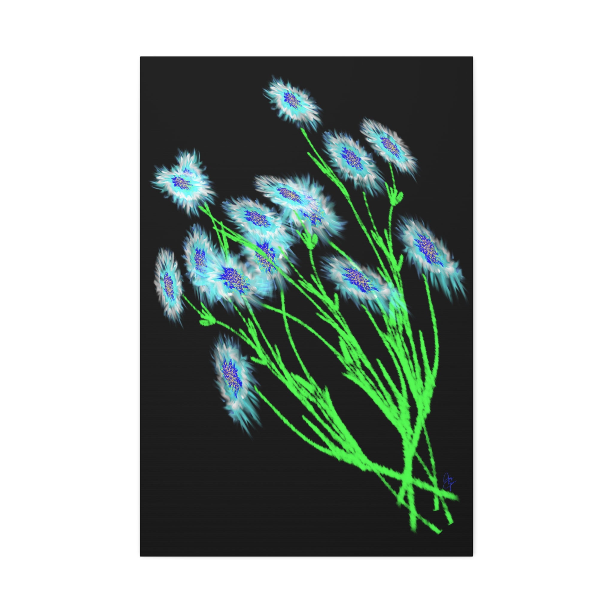 Neon Wildflower Canvas Print