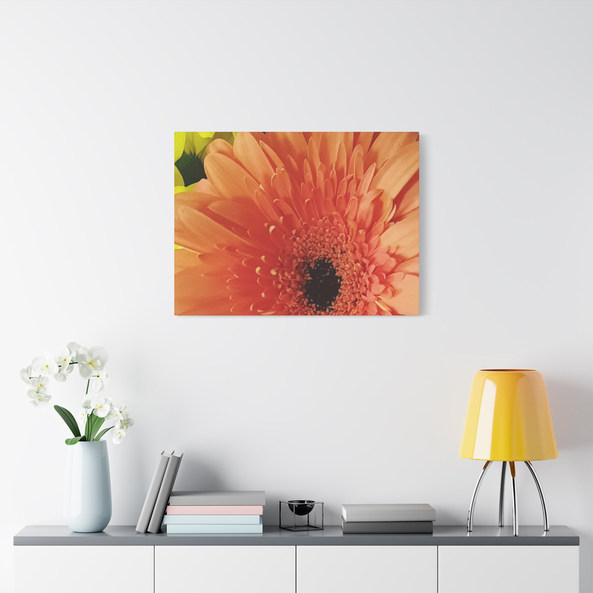 Orange Gerbera Canvas Wall Art — Matte Stretched Floral Print