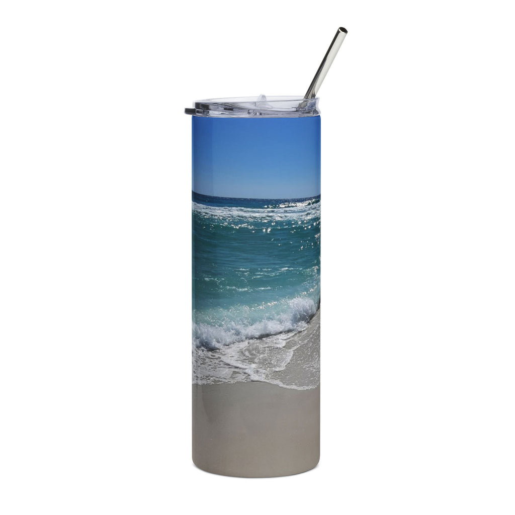 Beach Vibes Stainless Steel Tumbler - 20oz Ocean Wave Design