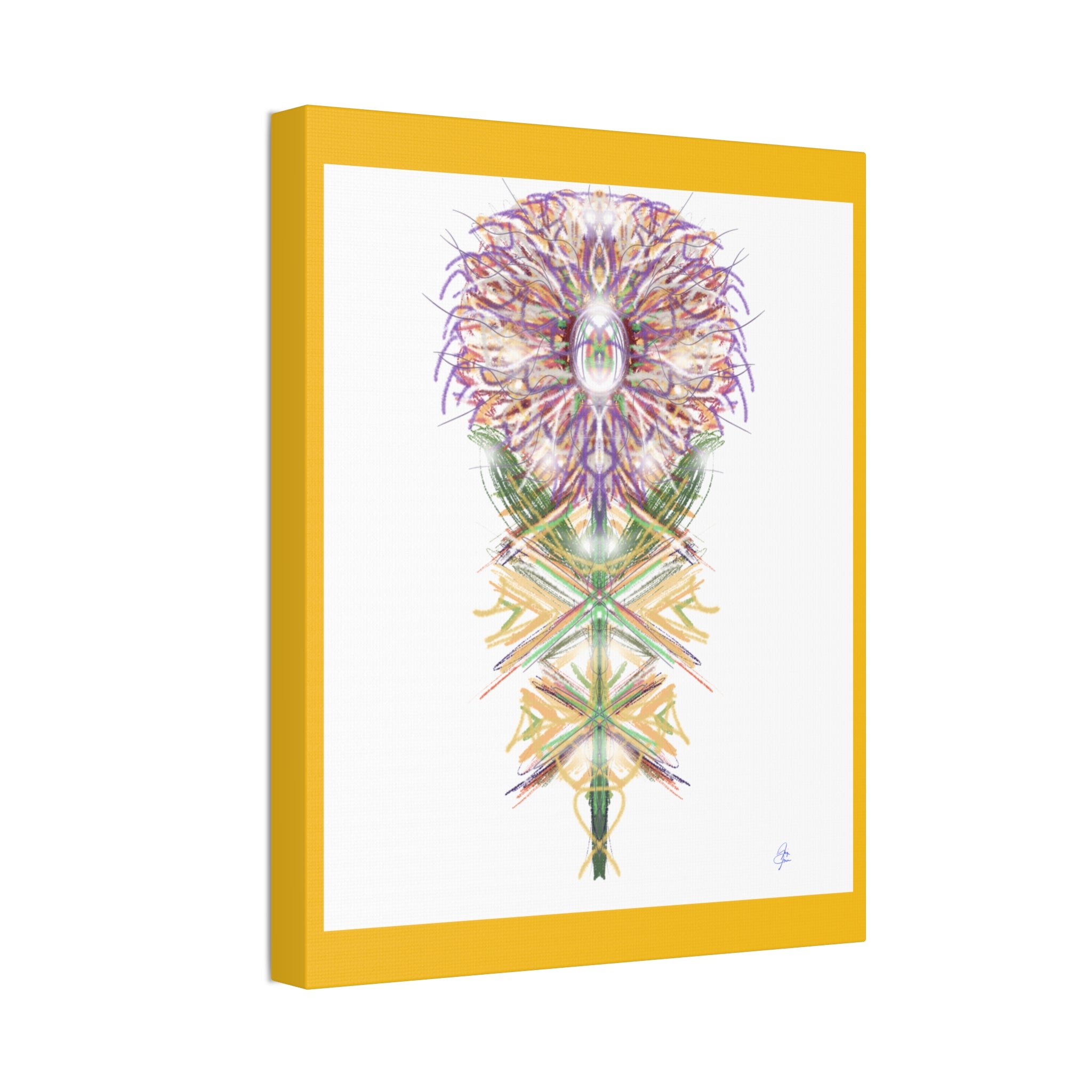Floral Mandala Canvas Art — Stretched 1.5" Wall Decor