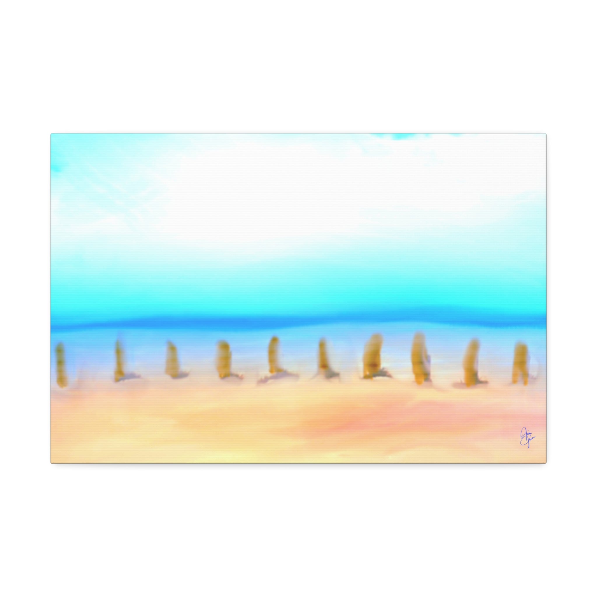 Coastal Sunrise Beach Canvas — Stretched 1.5" Seascape Wall Art
