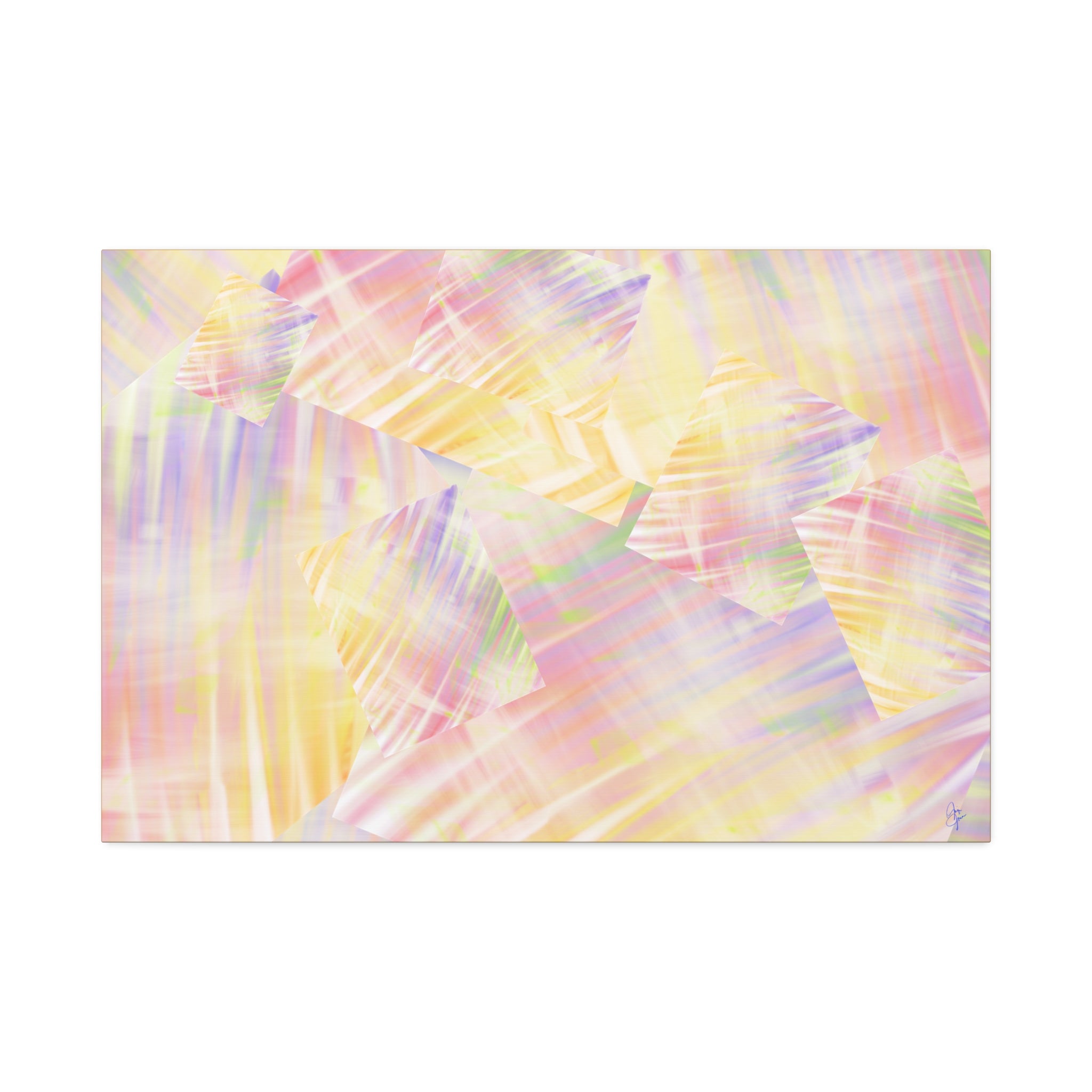Pastel Abstract Canvas Art - Soft Prism Stretched Canvas 1.5"