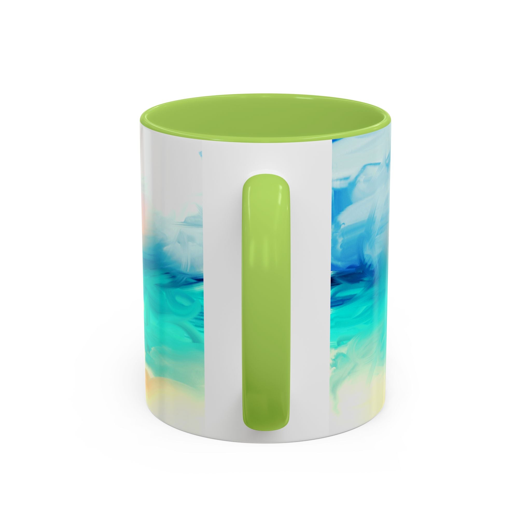 Beach Sunrise Accent Coffee Mug — Tropical Ocean Scene 11/15oz