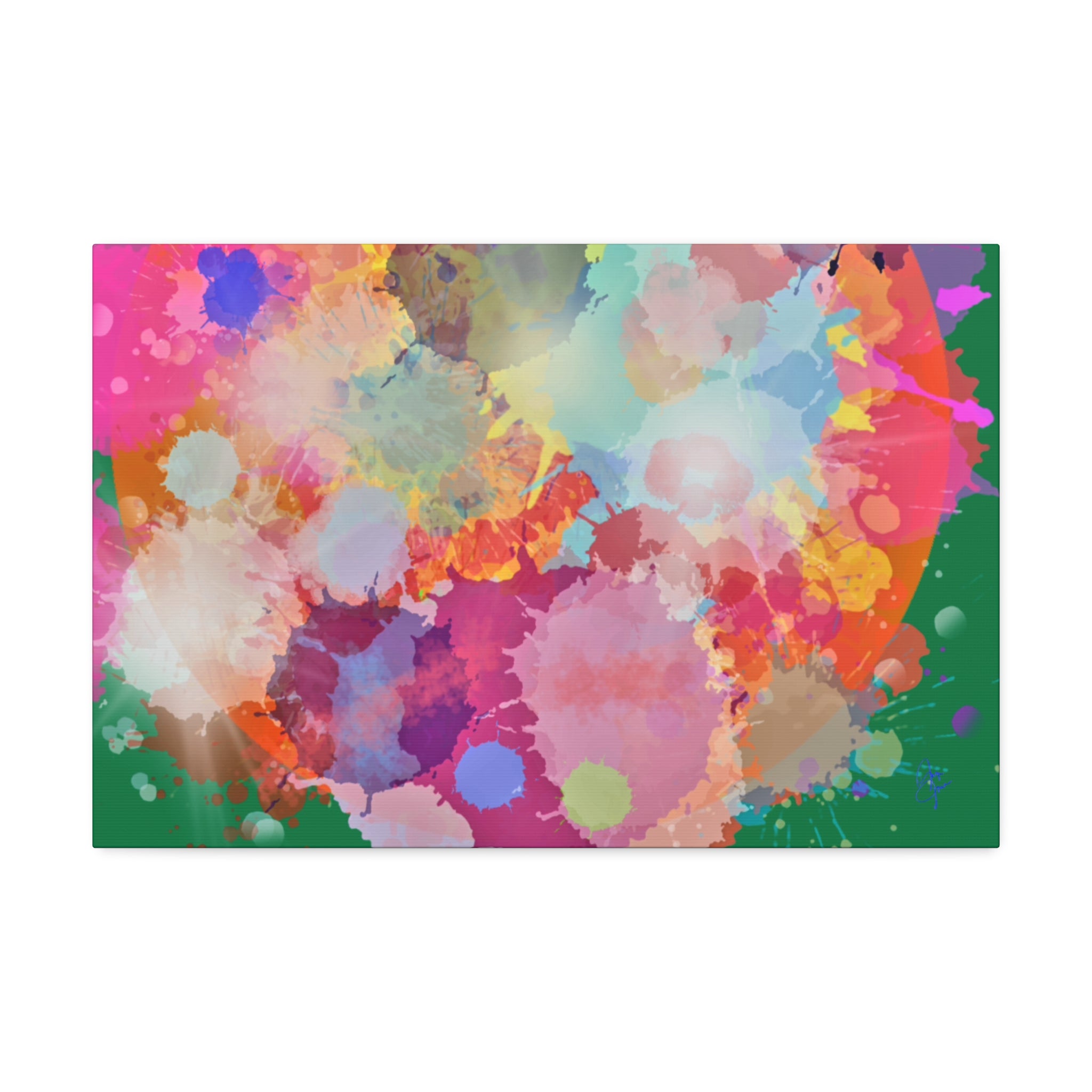 Abstract Color Splash Canvas Print — Vibrant Watercolor Ink Splash Wall Art