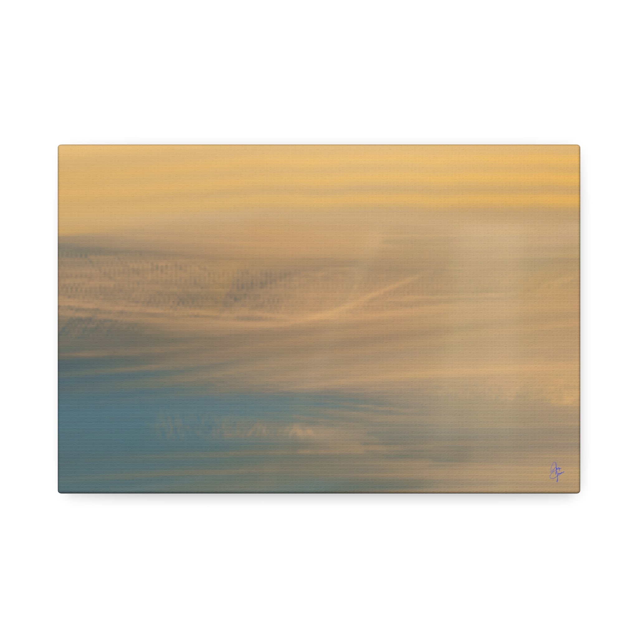 Sunset Blur Abstract Canvas Print – Warm Coastal Wall Art