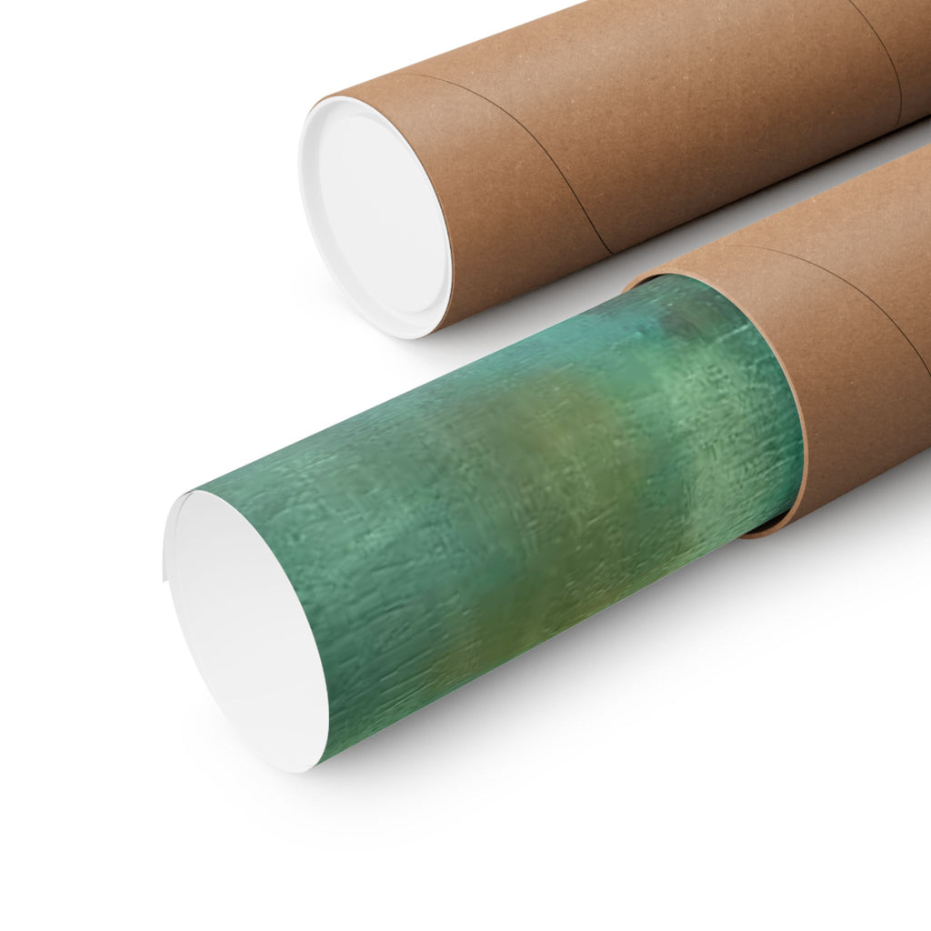 Abstract Teal Canvas Matte Poster — Serene Green Wall Art
