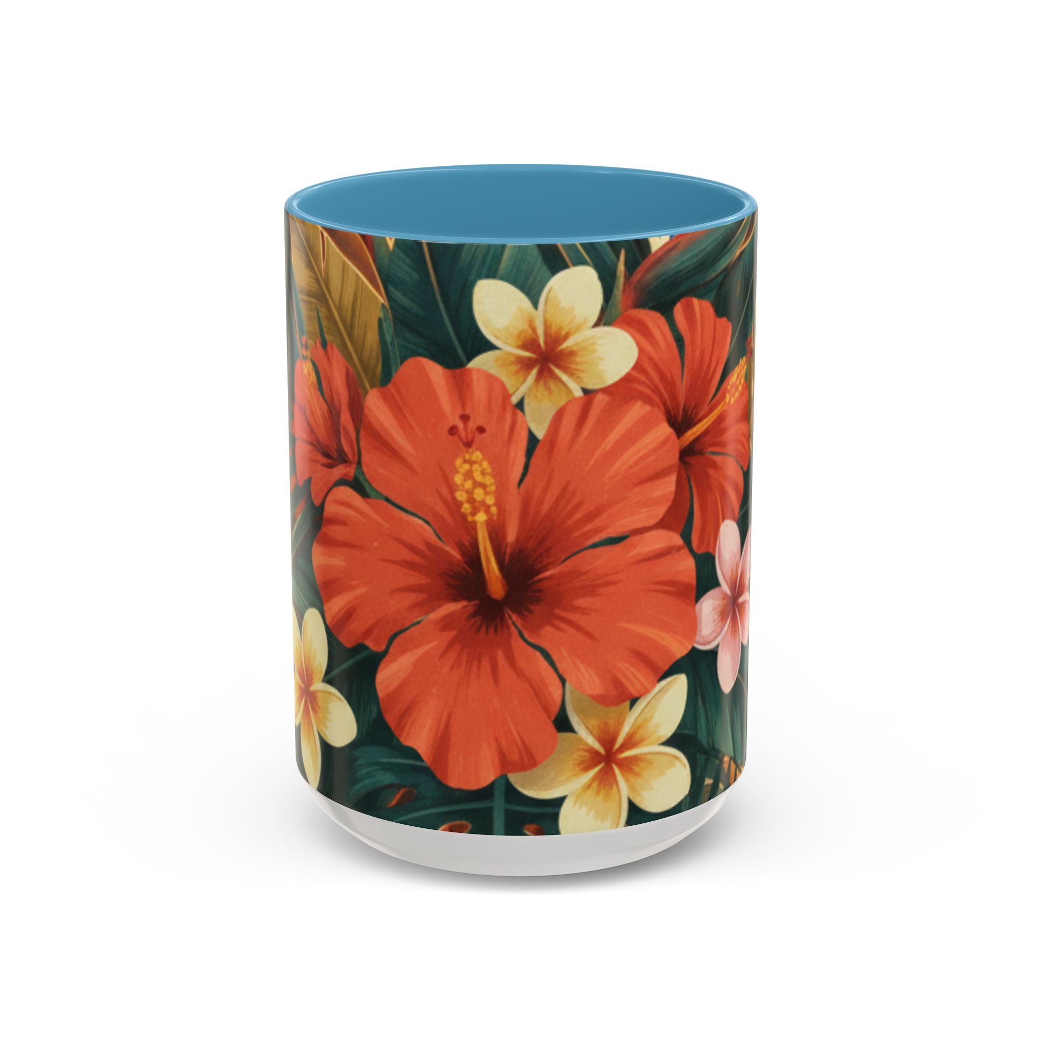 Hibiscus Tropical Coffee Mug — Floral Island Accent Mug (11/15 oz)