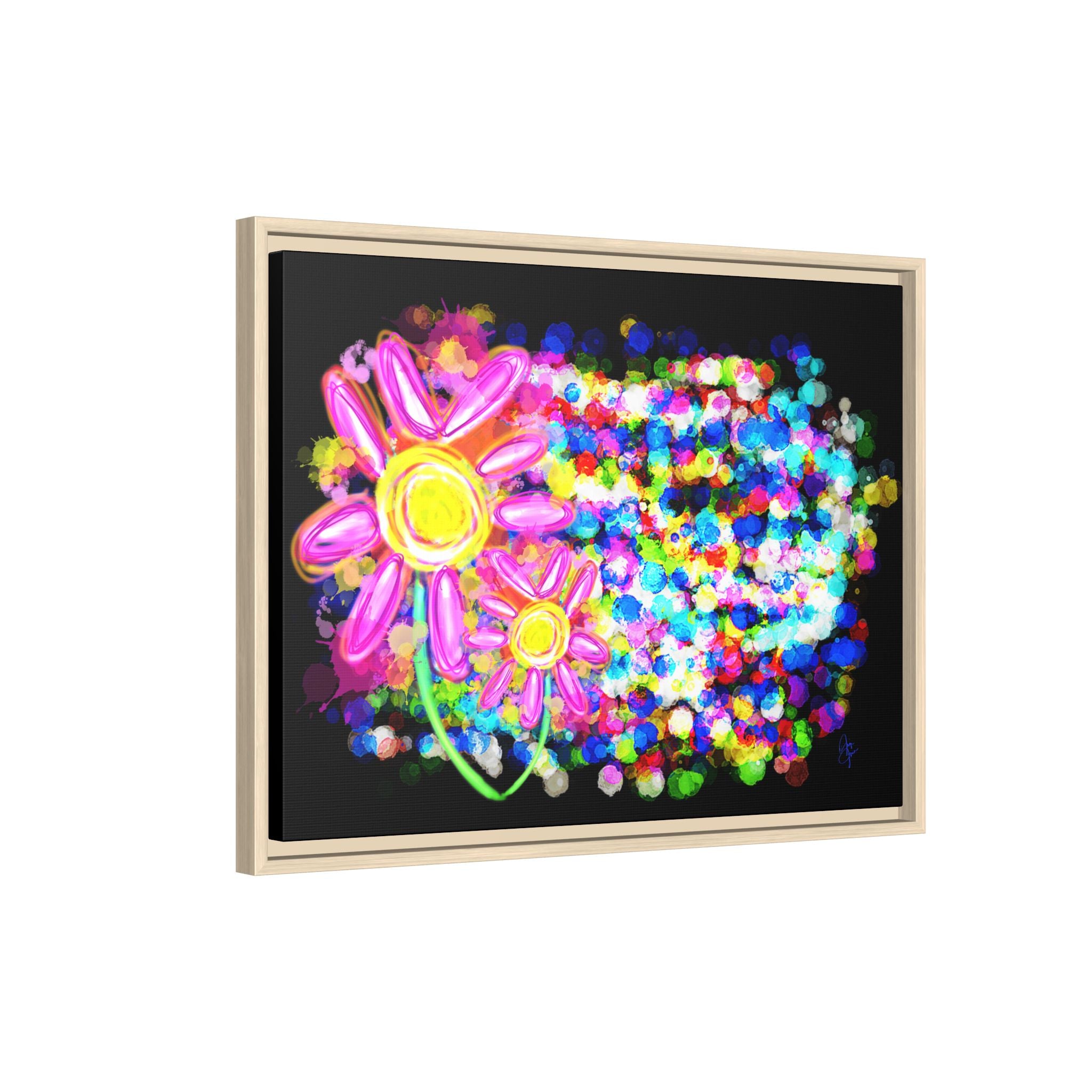 Playful Color Matte Canvas Framed Wall Art