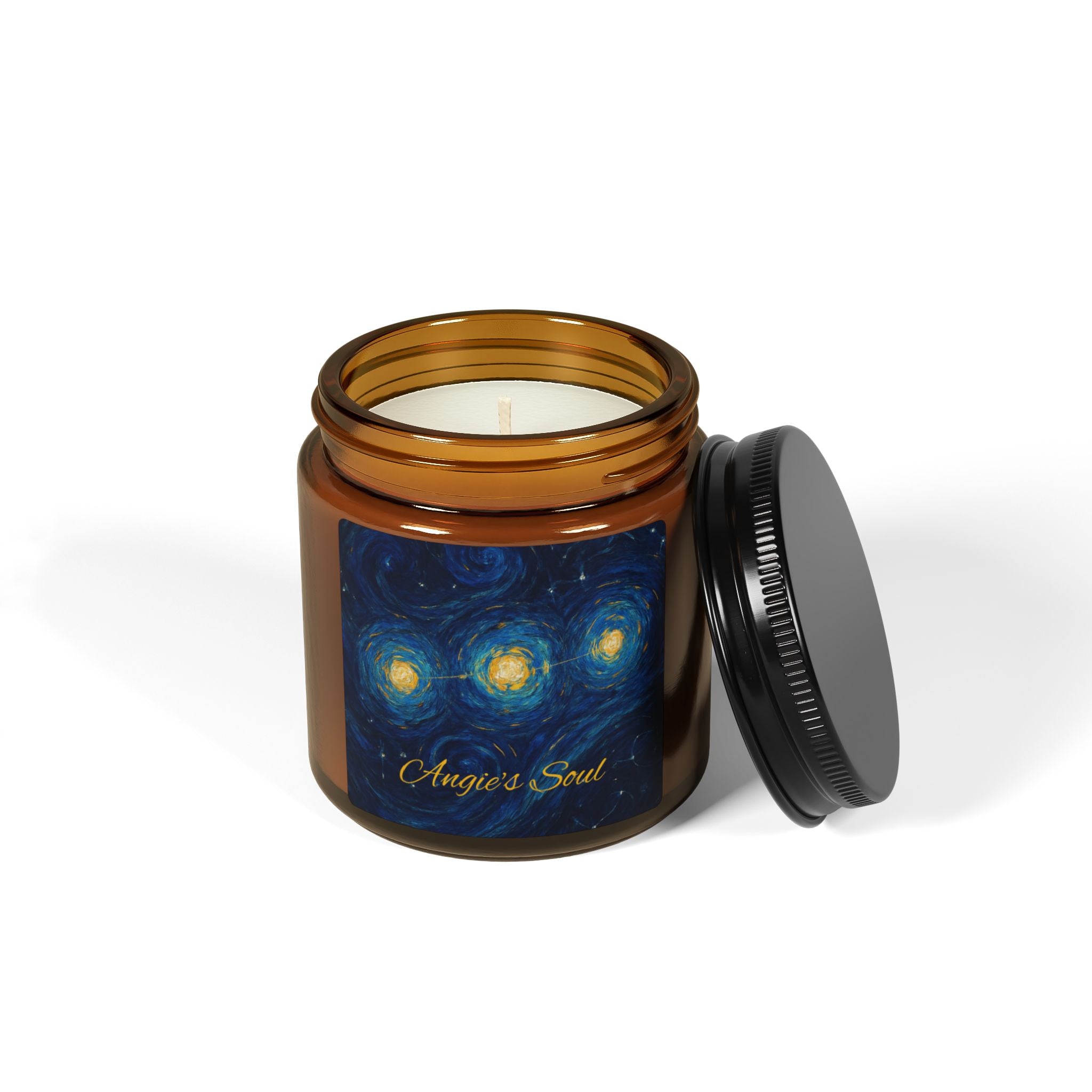 Soy Candle — "Angels Soul" Amber Jar Scented Candle (Multiple Sizes)