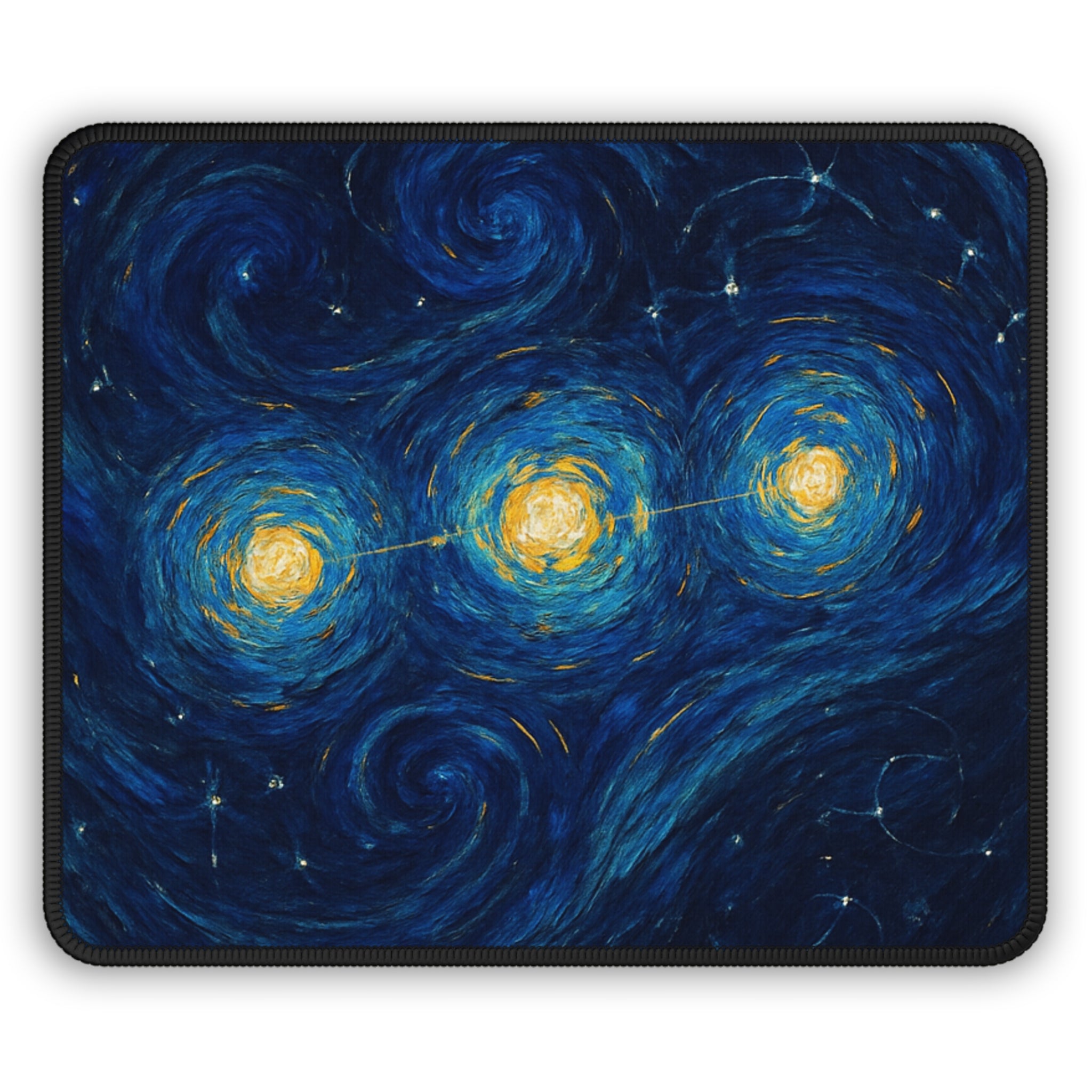 Gaming Mouse Pad — Starry Night Galaxy Swirl Design