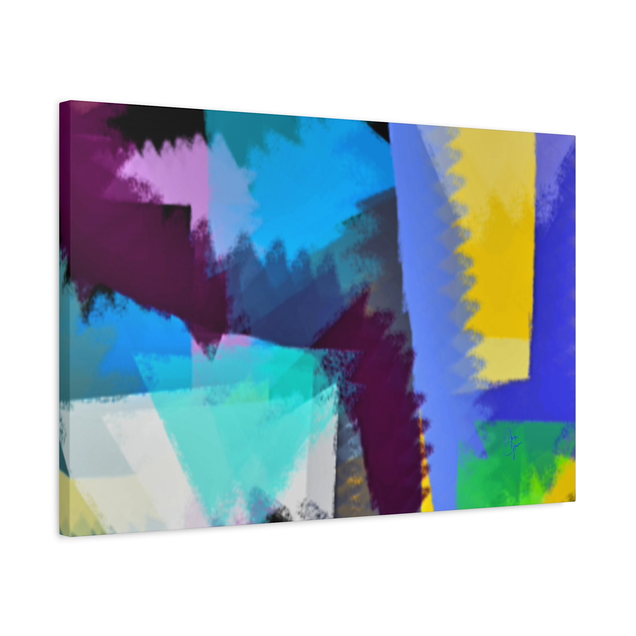 Abstract Color Burst Canvas Print — Vibrant Geometric Wall Art