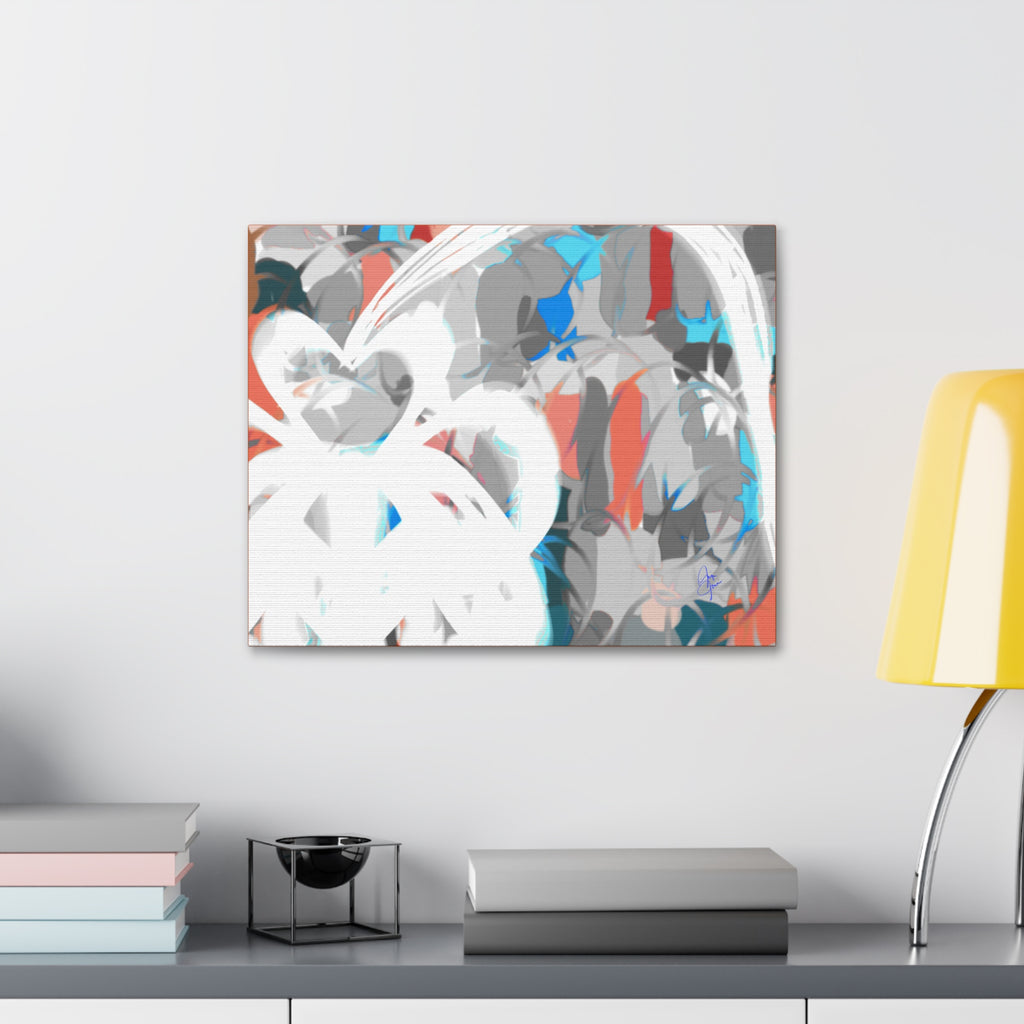 Abstract Coastal Breeze Canvas Print — Modern Stretched Wall Art