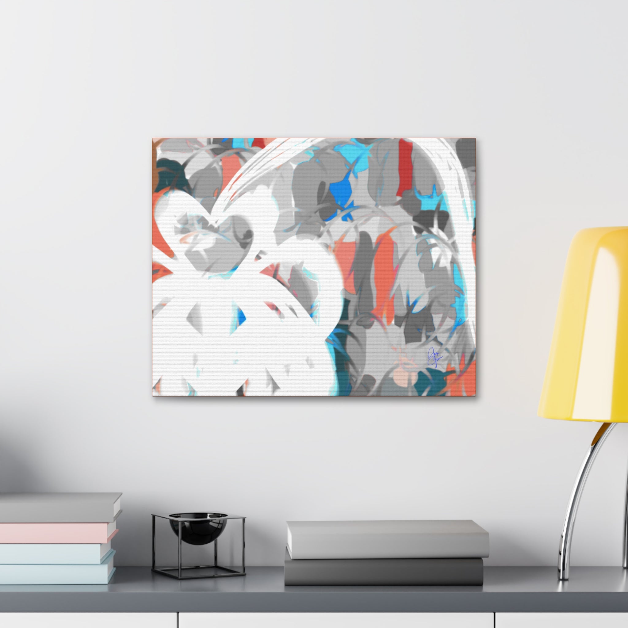 Abstract Coastal Breeze Canvas Print — Modern Stretched Wall Art