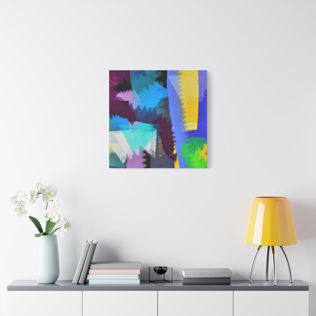 Abstract Color Burst Canvas Print — Vibrant Geometric Wall Art