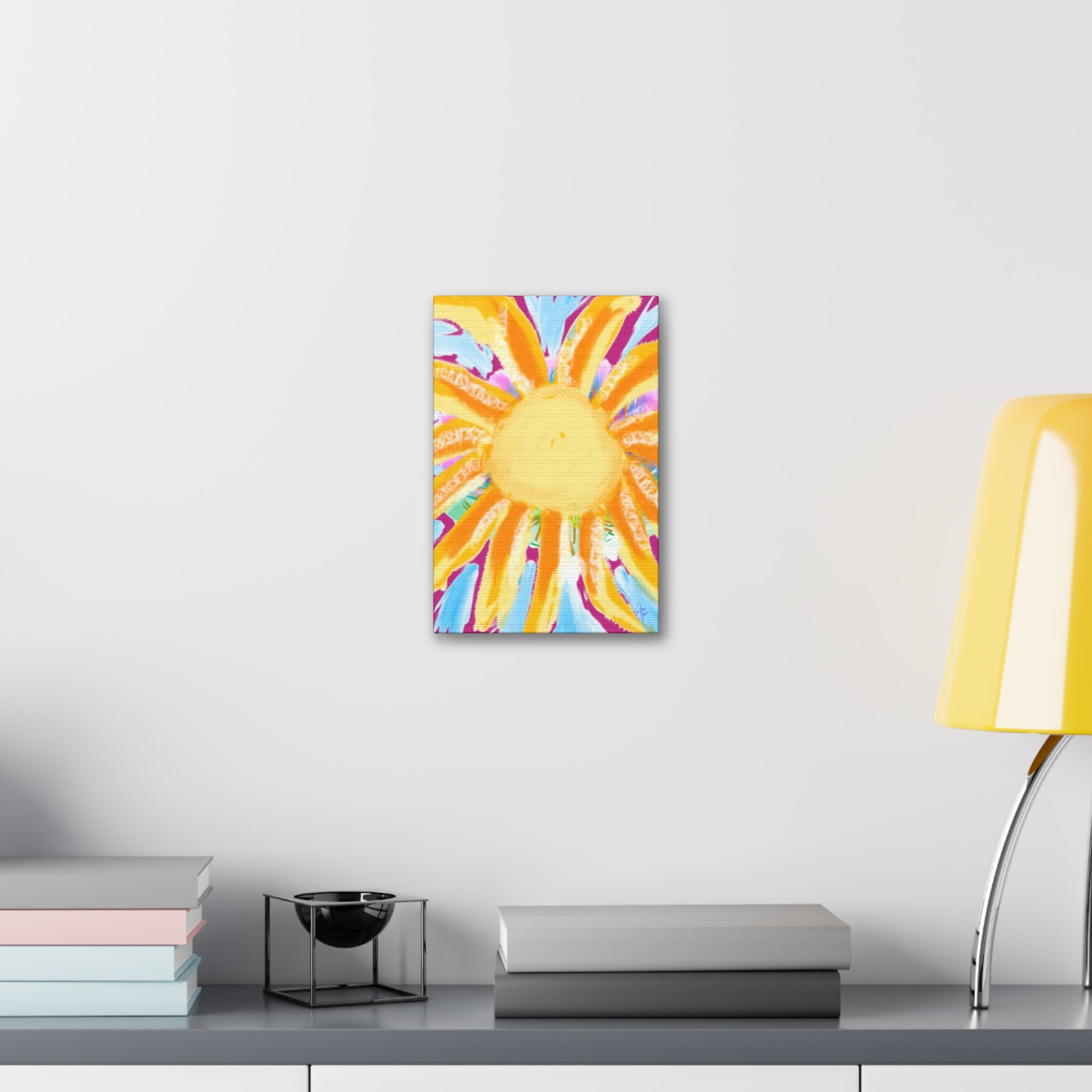 Sunburst Canvas Print — Bright Abstract Sunshine Wall Art (Stretched 1.5")