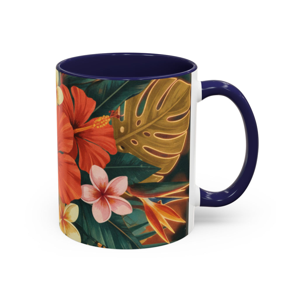 Hibiscus Tropical Coffee Mug — Floral Island Accent Mug (11/15 oz)