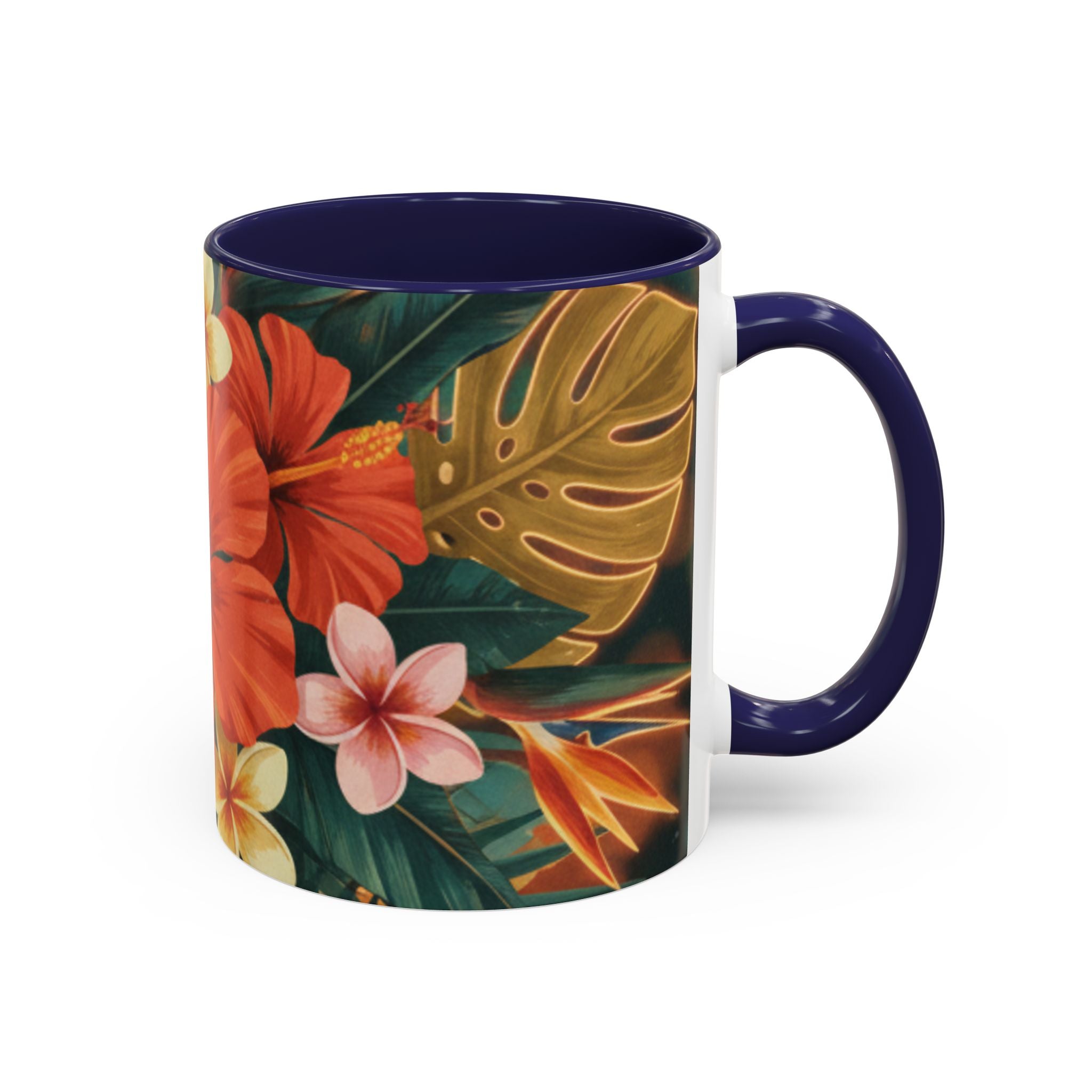 Hibiscus Tropical Coffee Mug — Floral Island Accent Mug (11/15 oz)