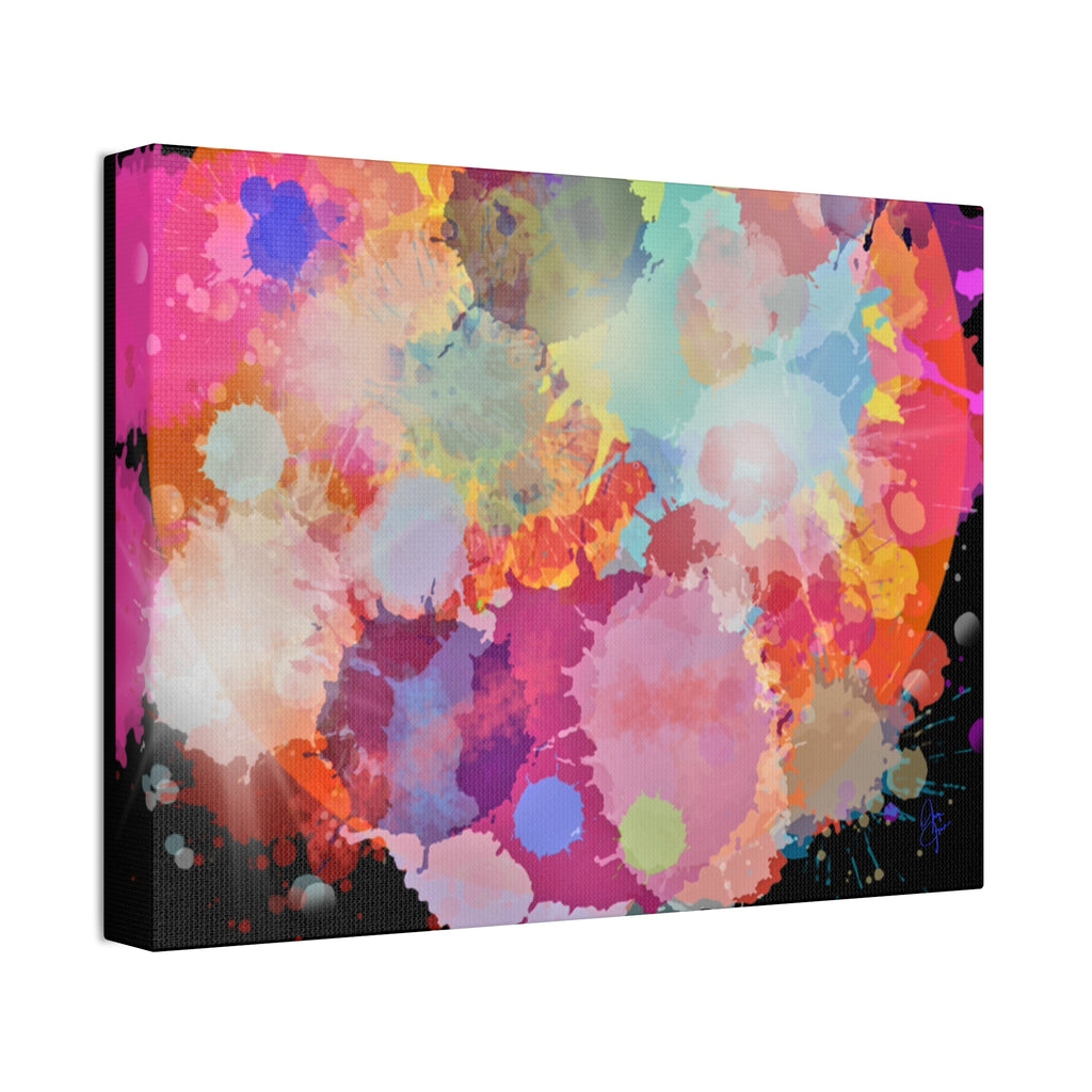 Abstract Color Splash Canvas Print — Vibrant Watercolor Ink Splash Wall Art
