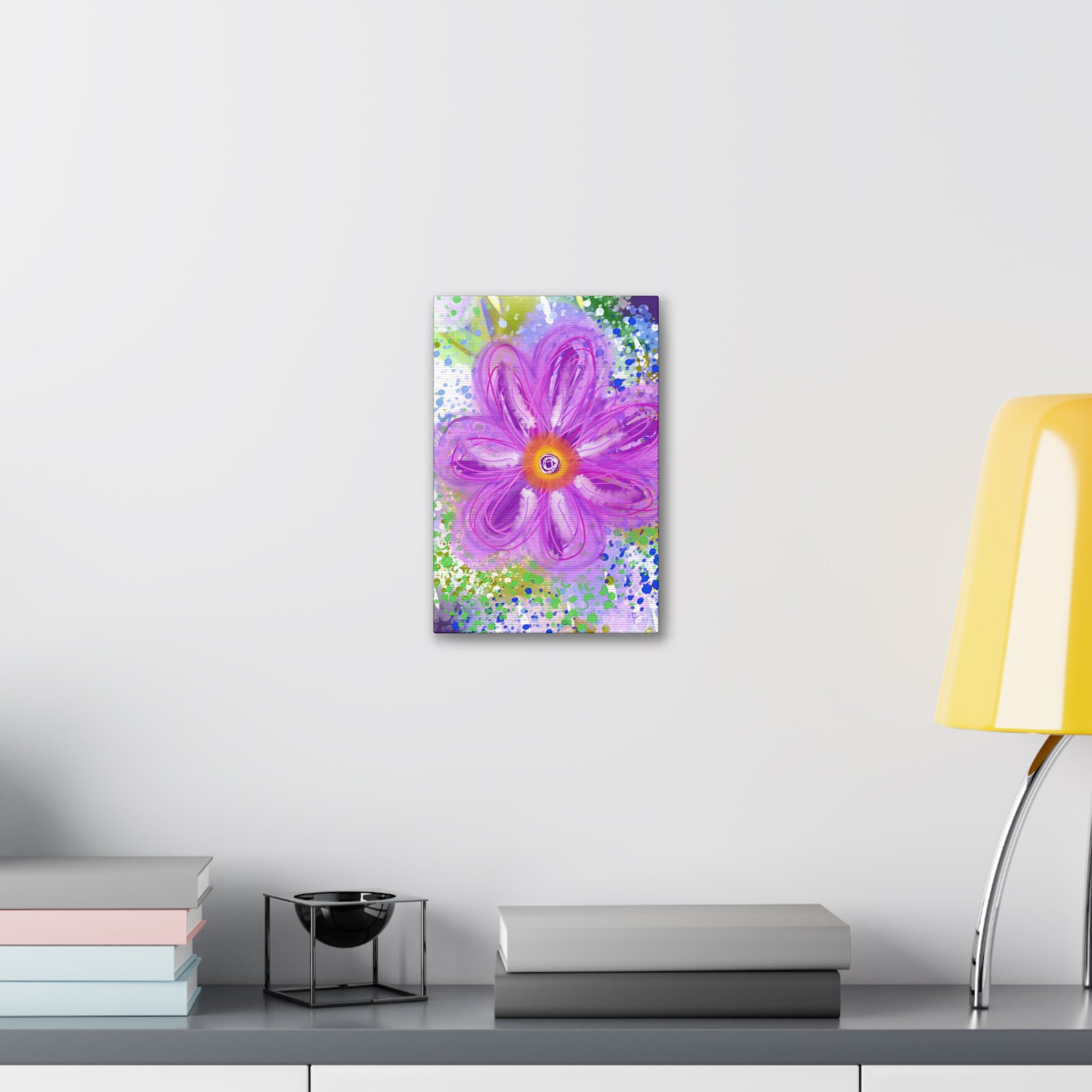 Purple Bloom Floral Canvas - Stretched 1.5" Wall Art
