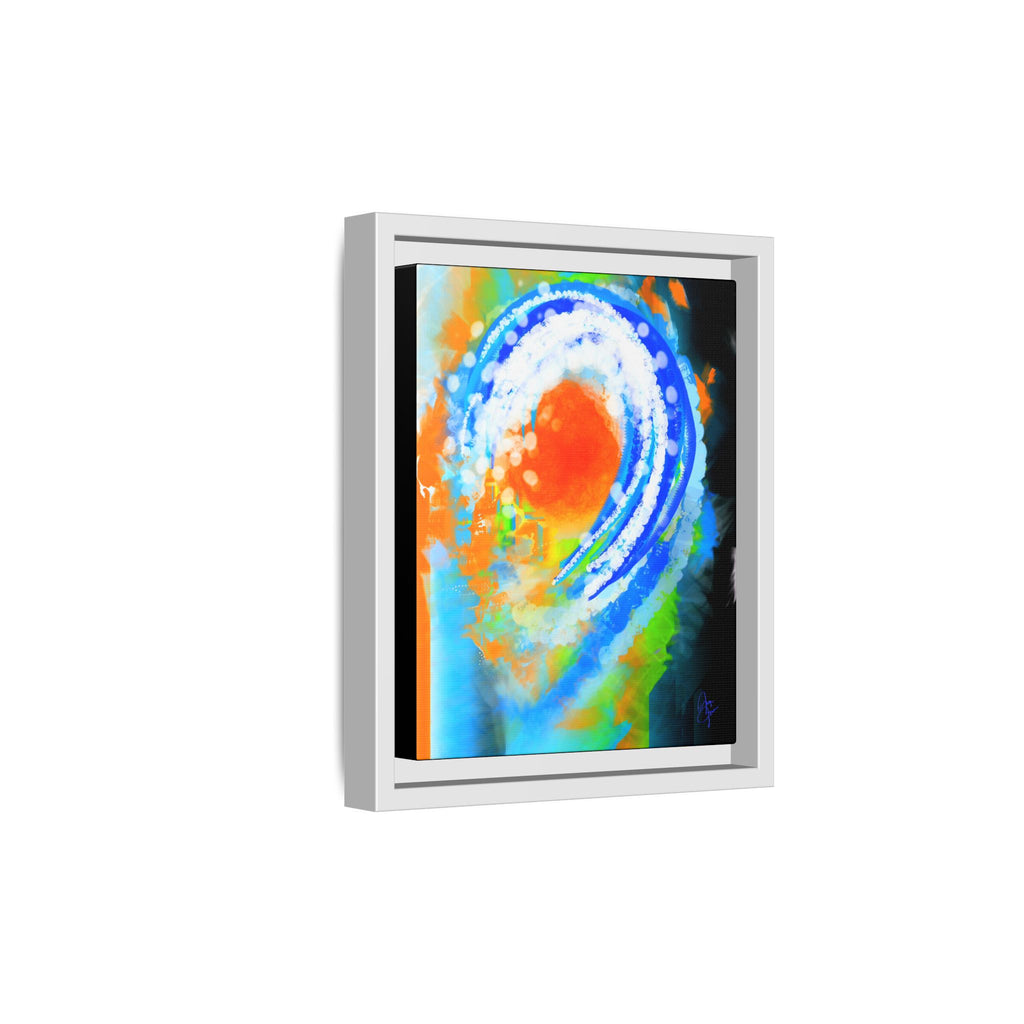 Abstract Ocean Wave Matte Canvas Print — Framed Multi‑Color Wall Art