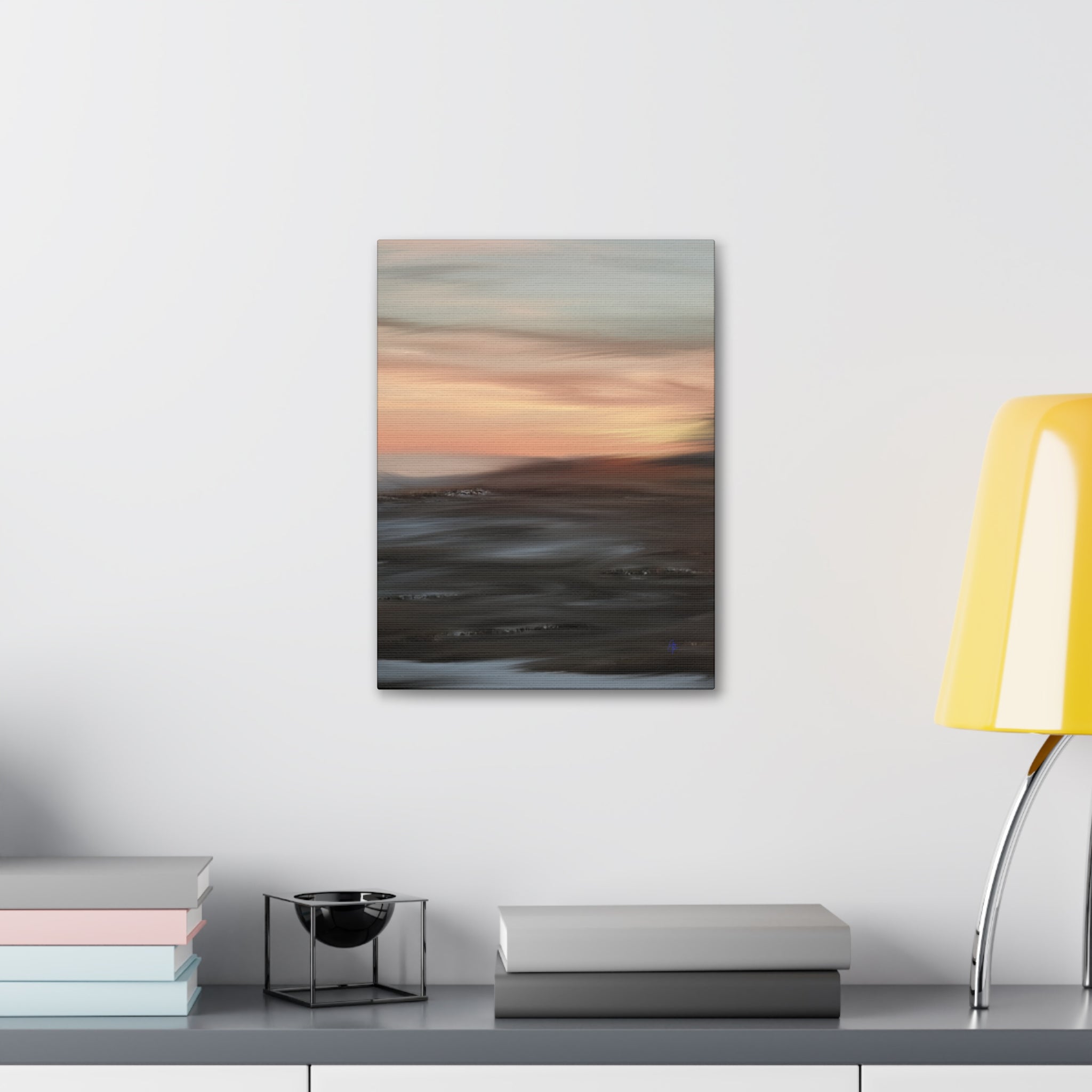 Sunset Blur Seascape Canvas Print — Abstract Coastal Wall Art