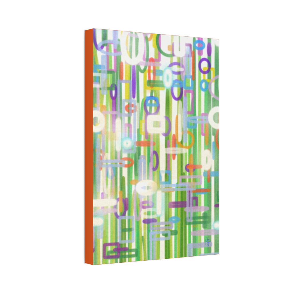 Contemporary Flower Garden Canvas Stretched 1.5"