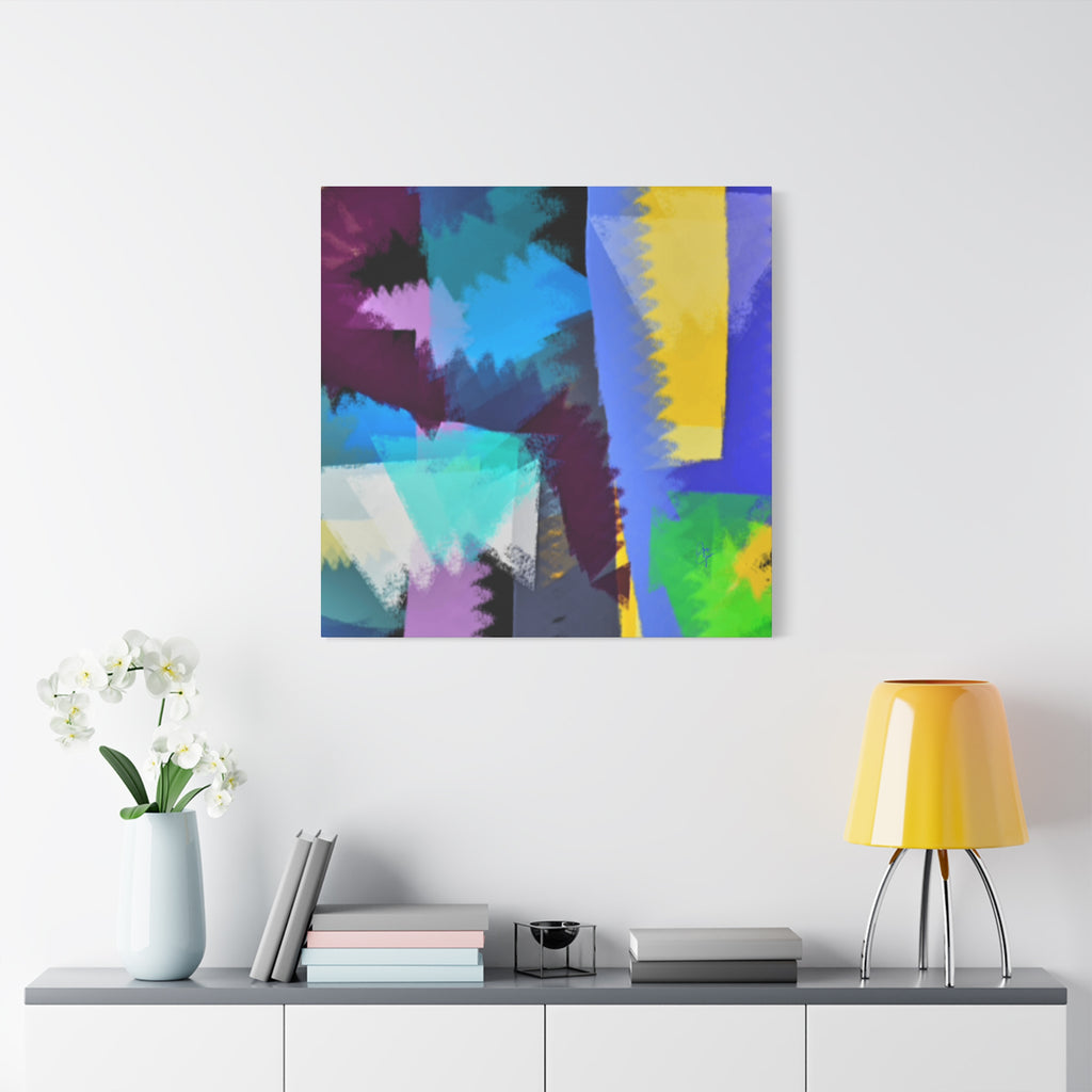 Abstract Color Burst Canvas Print — Vibrant Geometric Wall Art