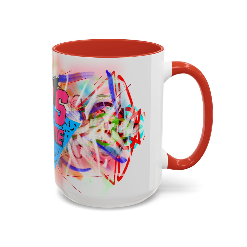 80's Made Me Retro Accent Coffee Mug — 11/15oz 80s Neon Vintage Gift