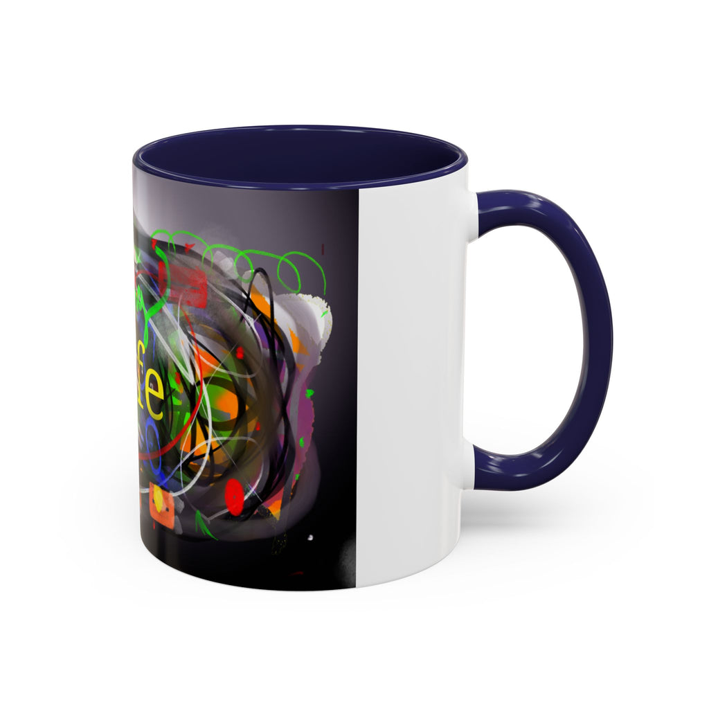 Abstract 'Live Your Life' Accent Coffee Mug — Colorful Artistic Ceramic Mug (11/15oz)