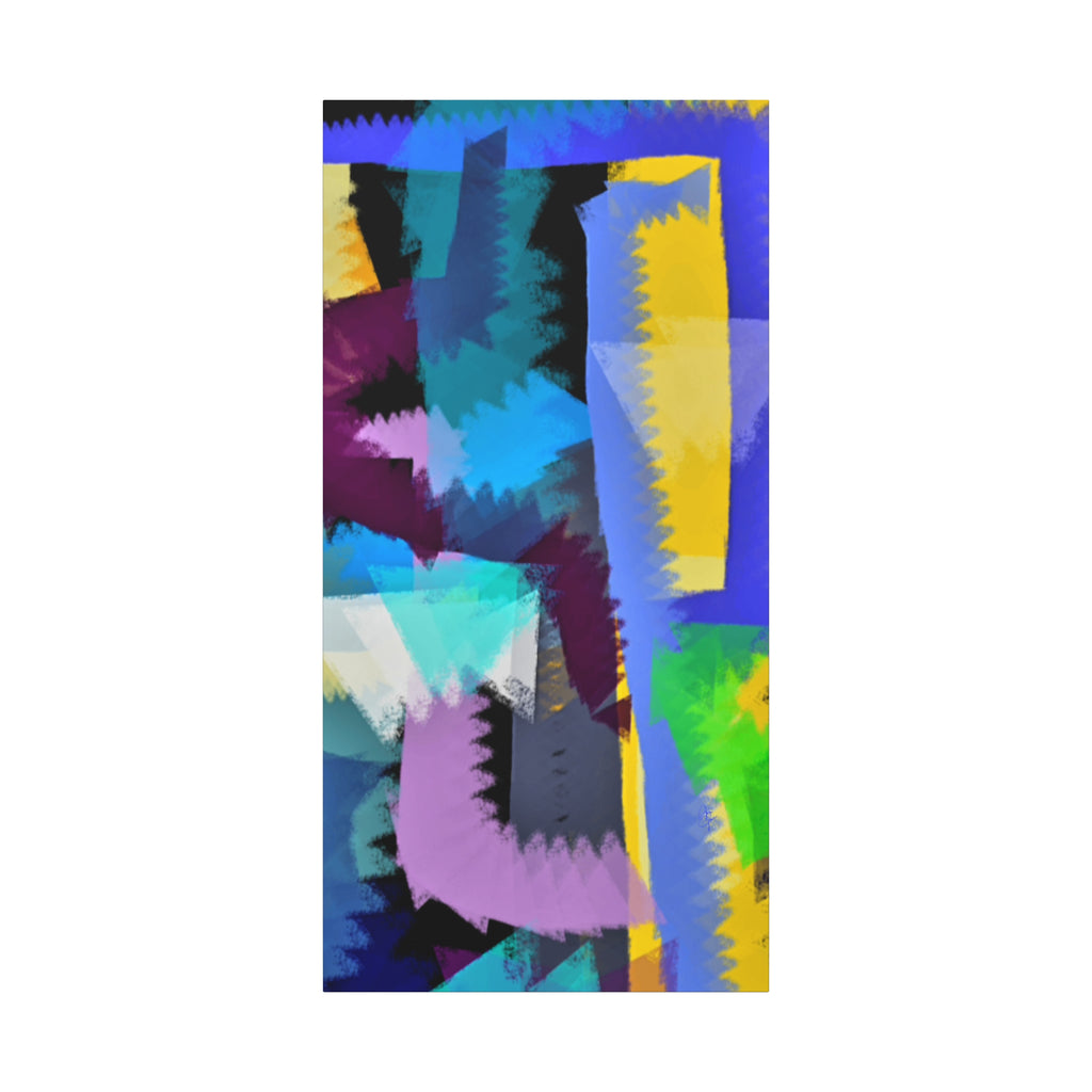 Abstract Color Burst Canvas Print — Vibrant Geometric Wall Art