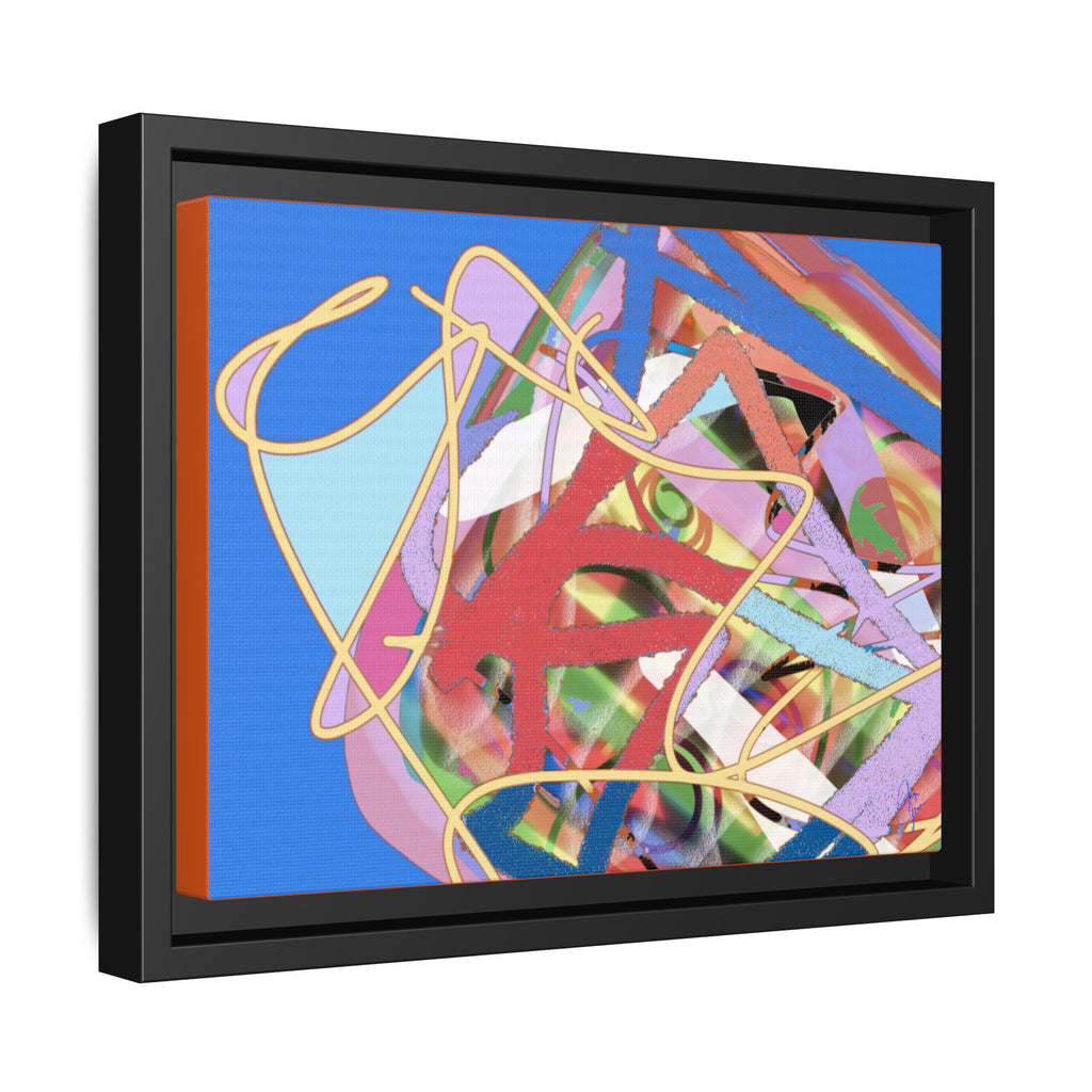Abstract Multi‑Color Framed Canvas Art – Vibrant Modern Wall Decor