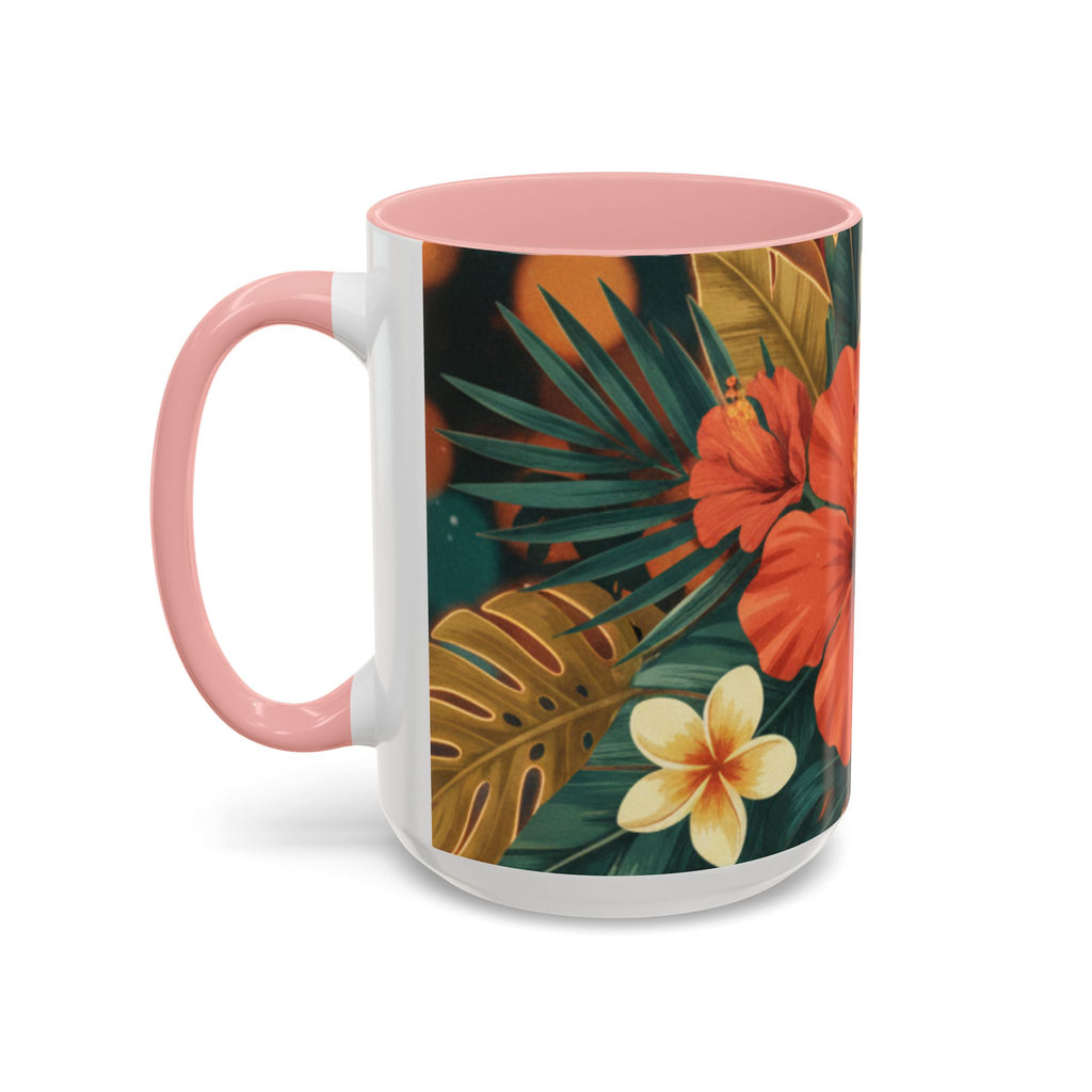 Hibiscus Tropical Coffee Mug — Floral Island Accent Mug (11/15 oz)