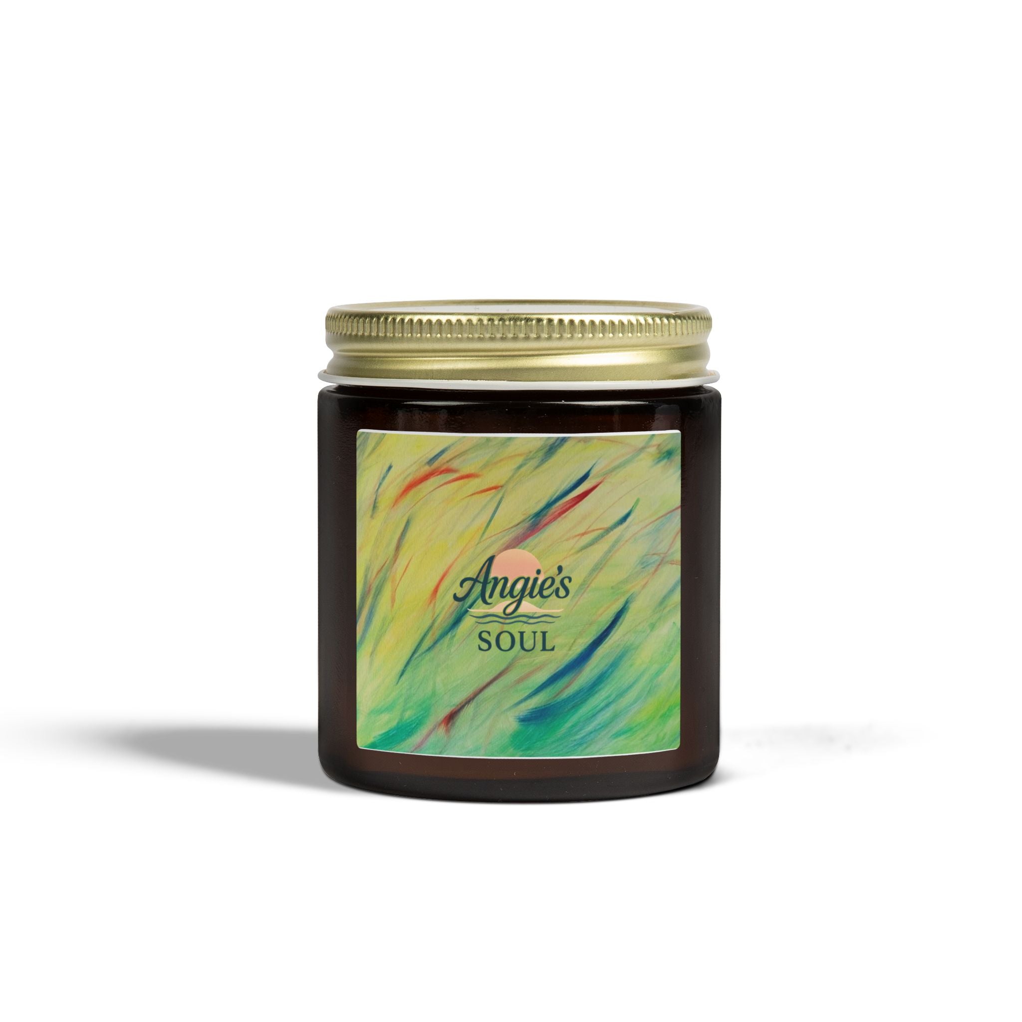 Soy Coconut-Apricot Candle — "Angie's Soul" Scented Jar (4oz & 9oz)