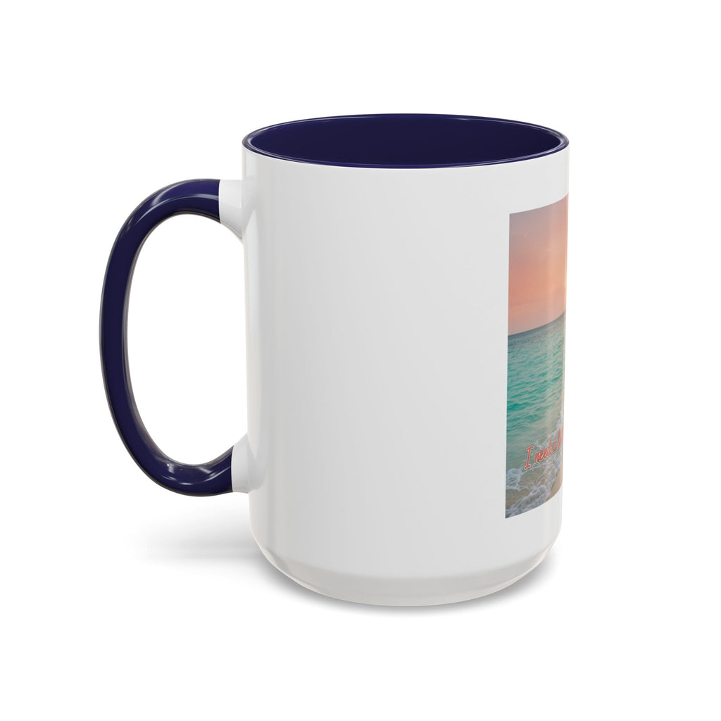 Tropical Beach Coffee Mug — Sunset Palm Ocean Accent Mug (11/15 oz)