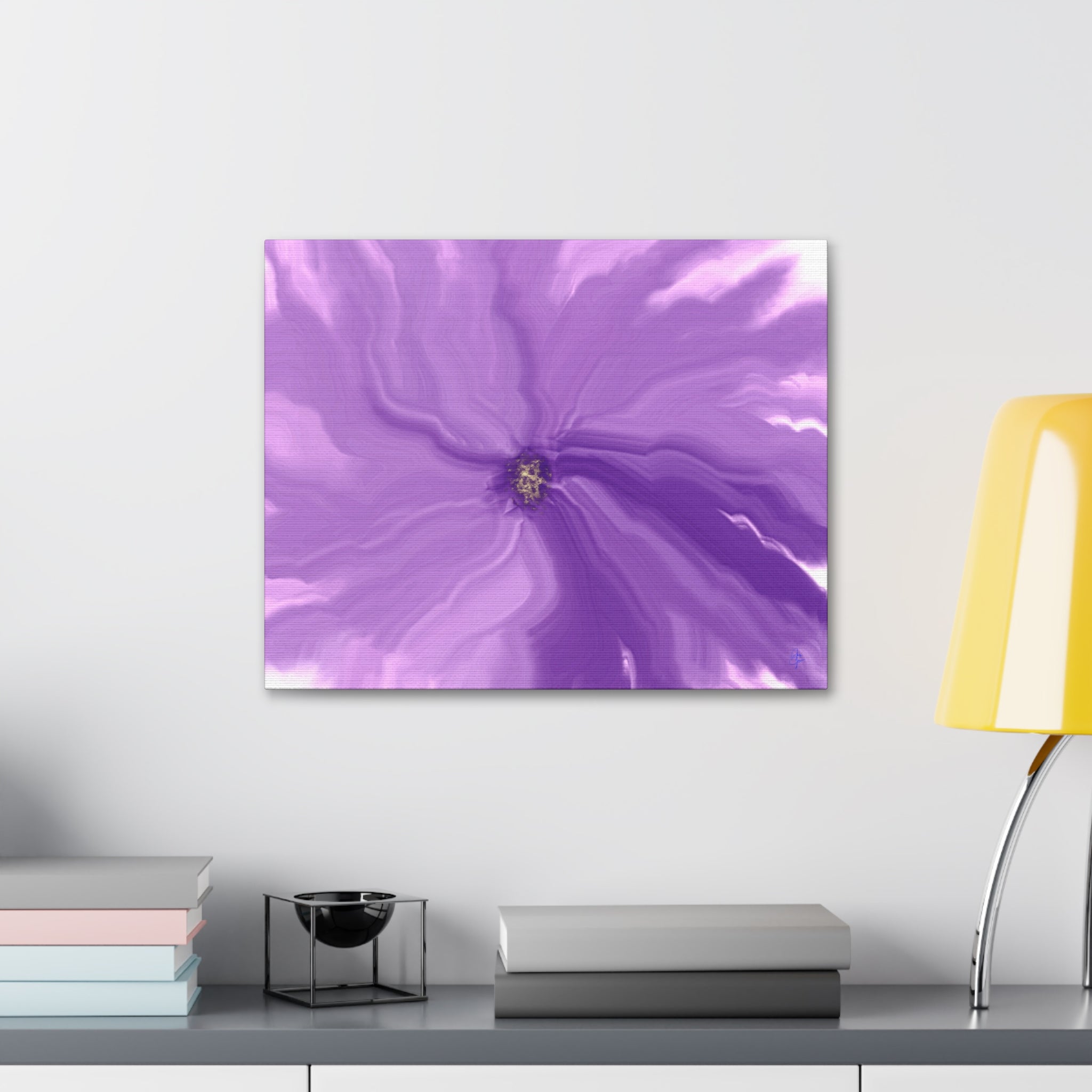 Abstract Purple Swirl Canvas Art – Stretched 1.5"