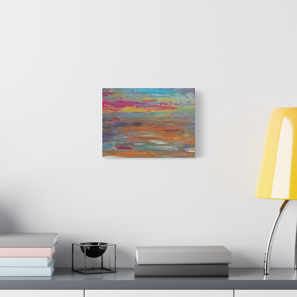 Abstract Colorful Sunset Matte Canvas Wall Art — Stretched 1.25"